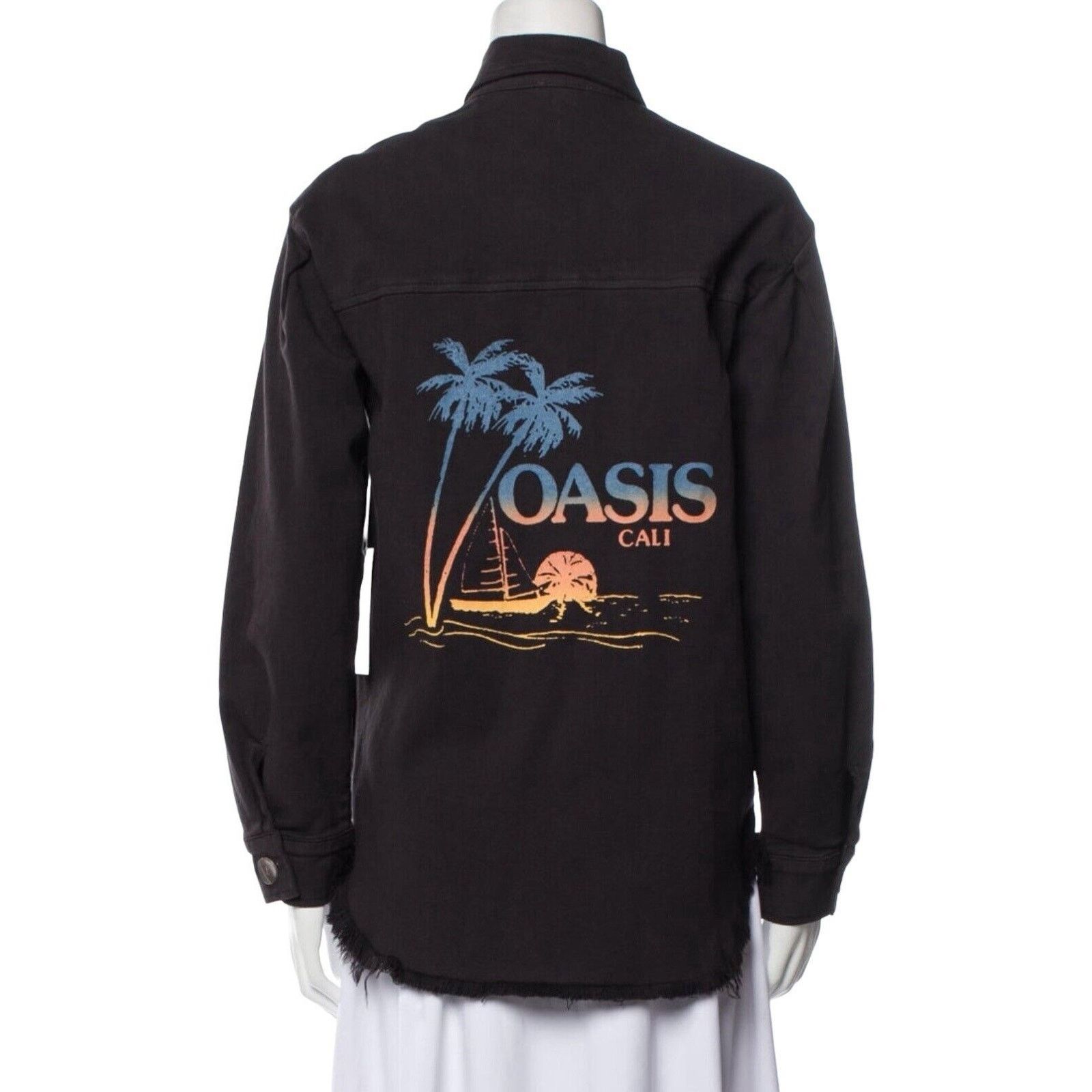 Other RG Kane Black Cotton Denim Shirt Jacket Oasis Cali Small Size S / US 4 / IT 40 - 1 Thumbnail