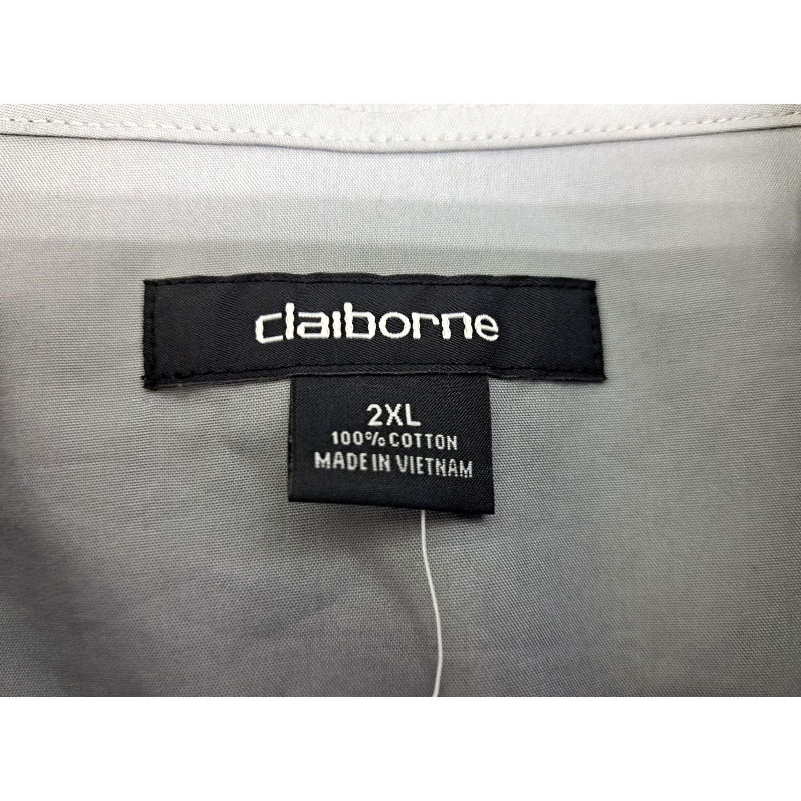 Liz Claiborne Liz Claiborne Shirt Men XXL Long Sleeve Button Up Cotton Grey Regular Collar Button Up 2XL Casual Formal Workwear NWT Size US XXL / EU 58 / 5 - 2 Thumbnail