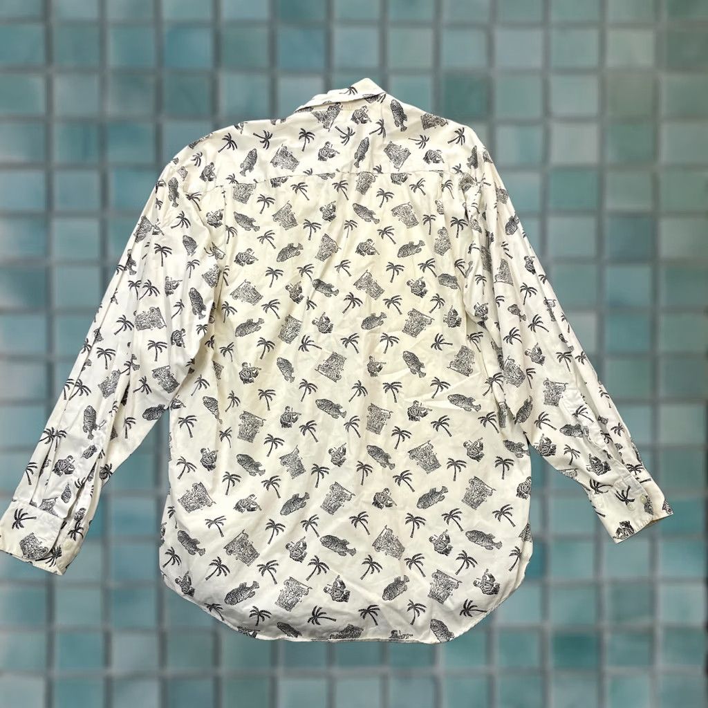 Gap VINTAGE Gap Shirt Mens Medium White Tropical Fish Violin Allover Print Cotton Size US M / EU 48-50 / 2 - 1 Thumbnail