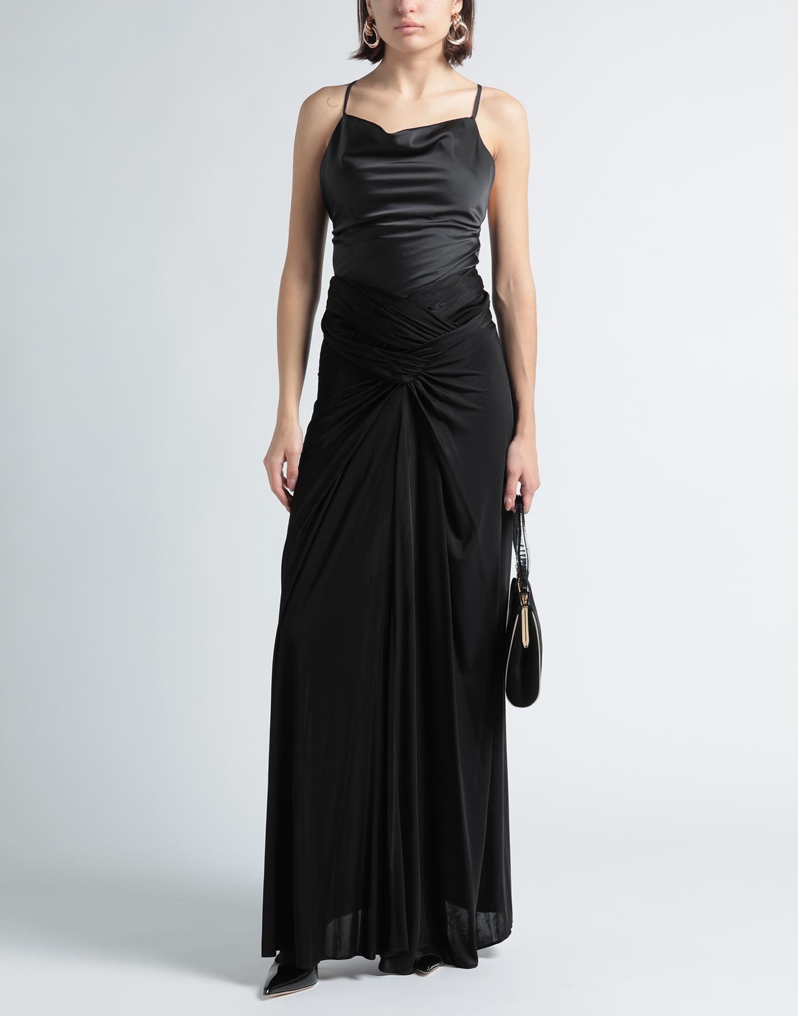 Saint Laurent Paris o1la1rc1a0425 745354 Long Skirt in Shiny Jersey in Black Size 26" / US 2 / IT 38 - 2 Thumbnail