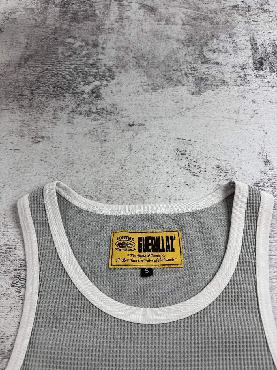 Corteiz Corteiz Alcatraz Guerillaz Gray Small Waffle Tank Top Sleeveless Jersey T Shirt Size US S / EU 44-46 / 1 - 9 Thumbnail
