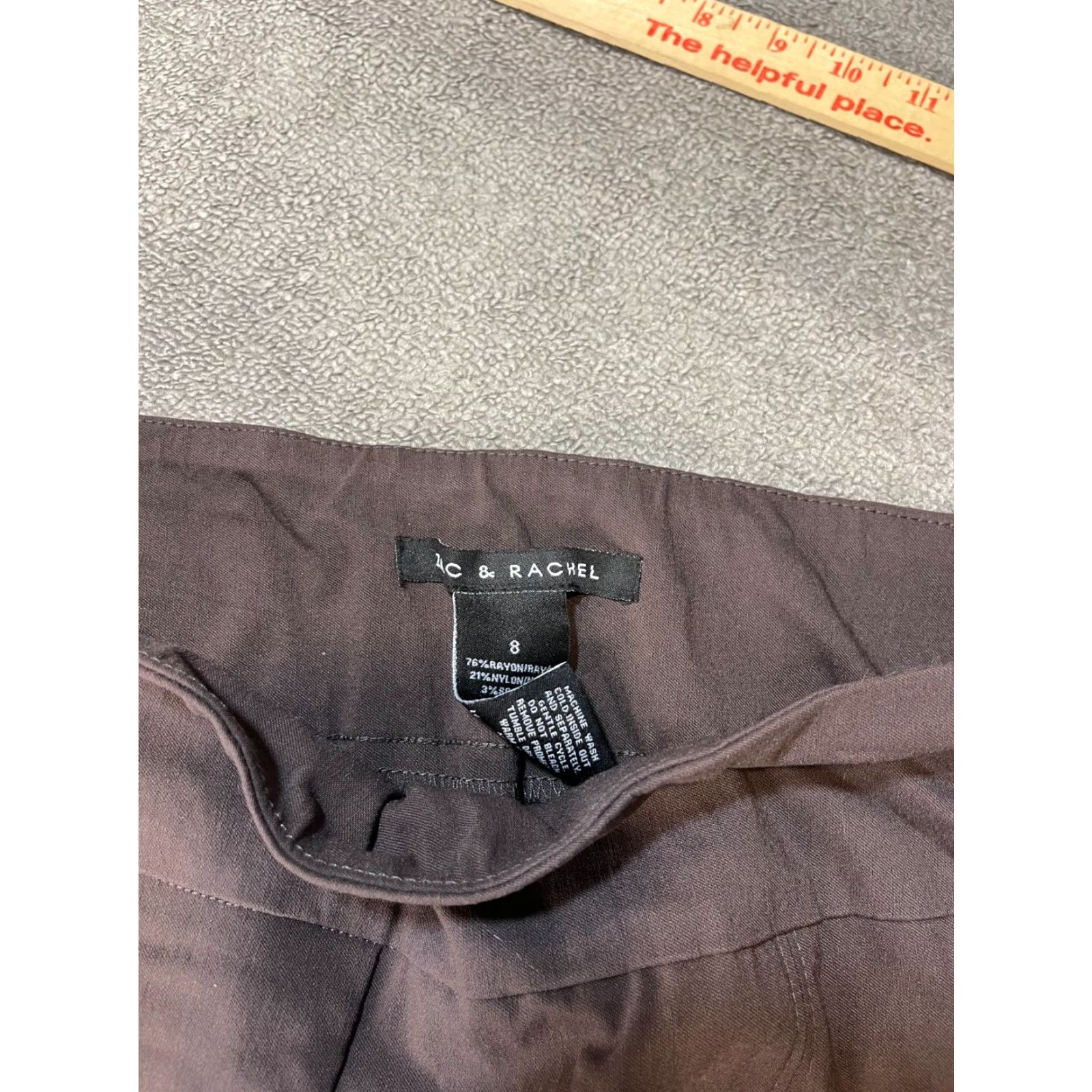 Vintage Zac & Rachel Pants Womens Size 6 Dark Brown Stretch Ankle Straight Brown Womens Size 6 pants Size 28" / US 6 / IT 42 - 4 Thumbnail