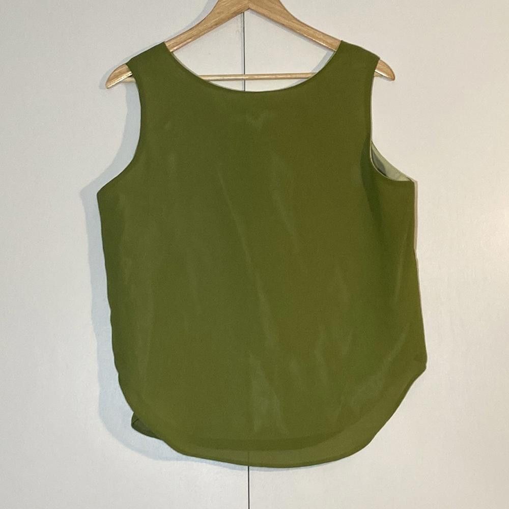 Designer Vintage Lime Layered Blouse Size Medium Size M / US 6-8 / IT 42-44 - 2 Thumbnail