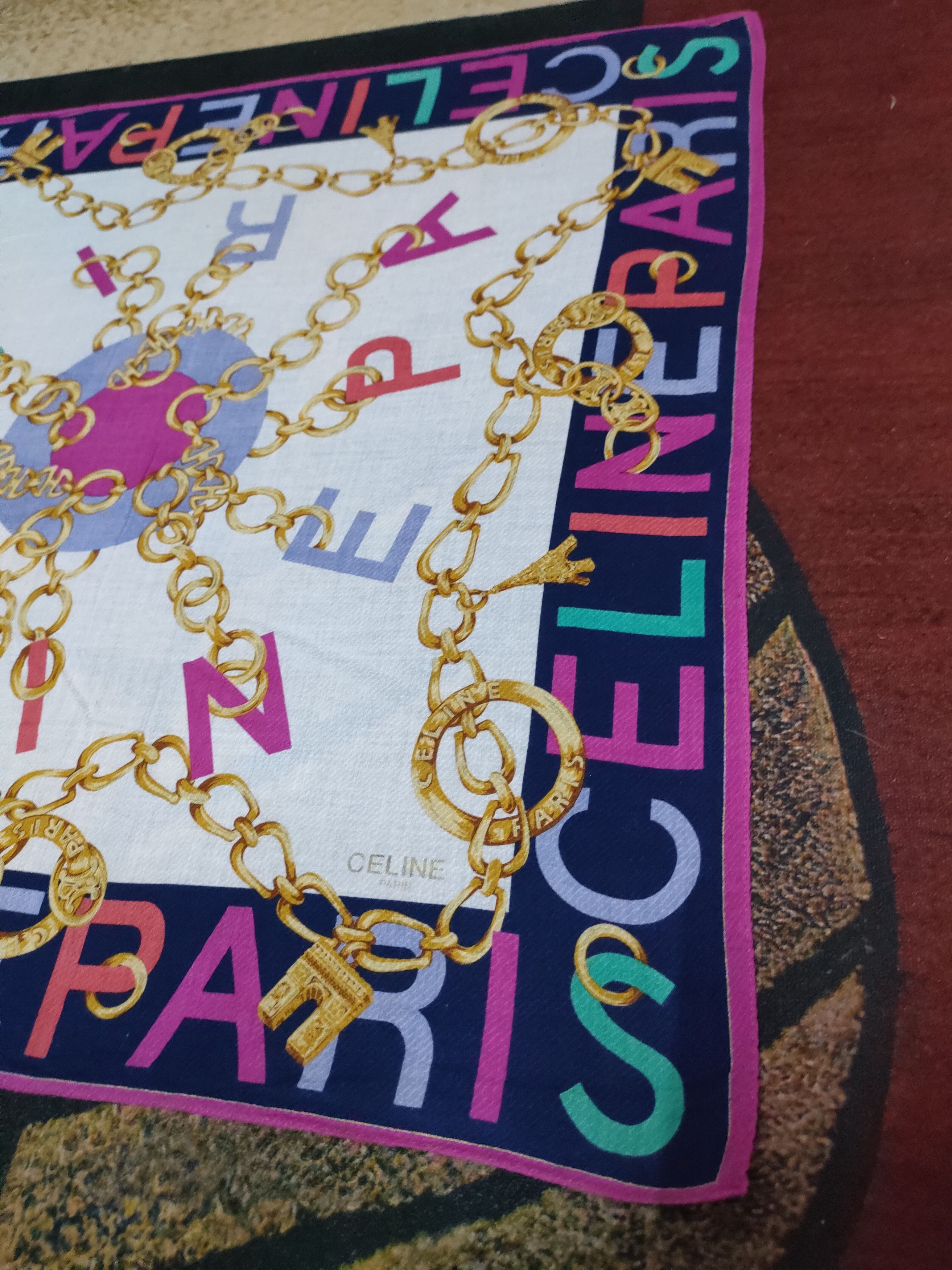 Celine Celine Chain Design Skarf Size ONE SIZE - 4 Thumbnail