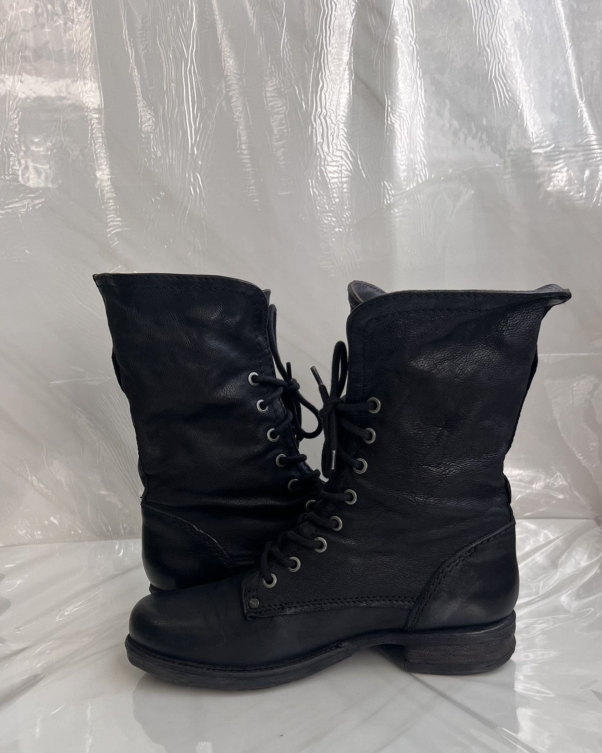 A.S.98 As 98 Airstep Zipper Boho Black Biker distressed boot Size US 8 / IT 38 - 4 Thumbnail
