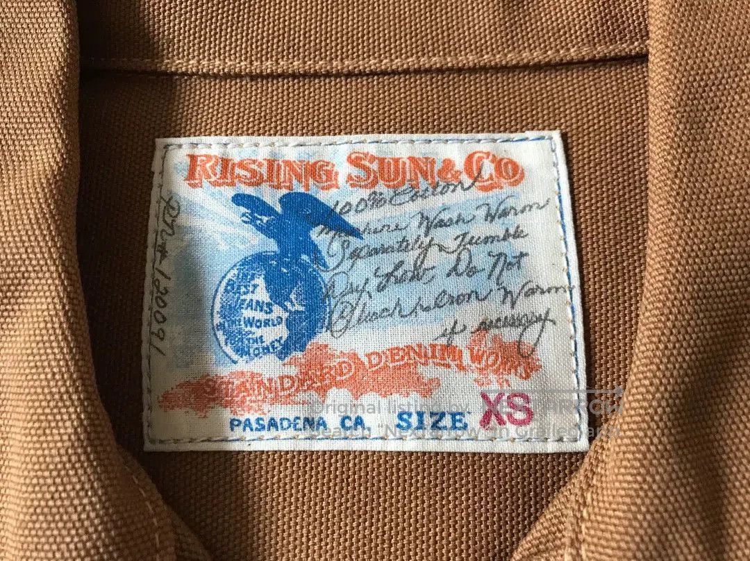 Rising Sun & Co. Rising Sun Canvas Work Jacket Brown XS. Size US XS / EU 42 / 0 - 8 Thumbnail