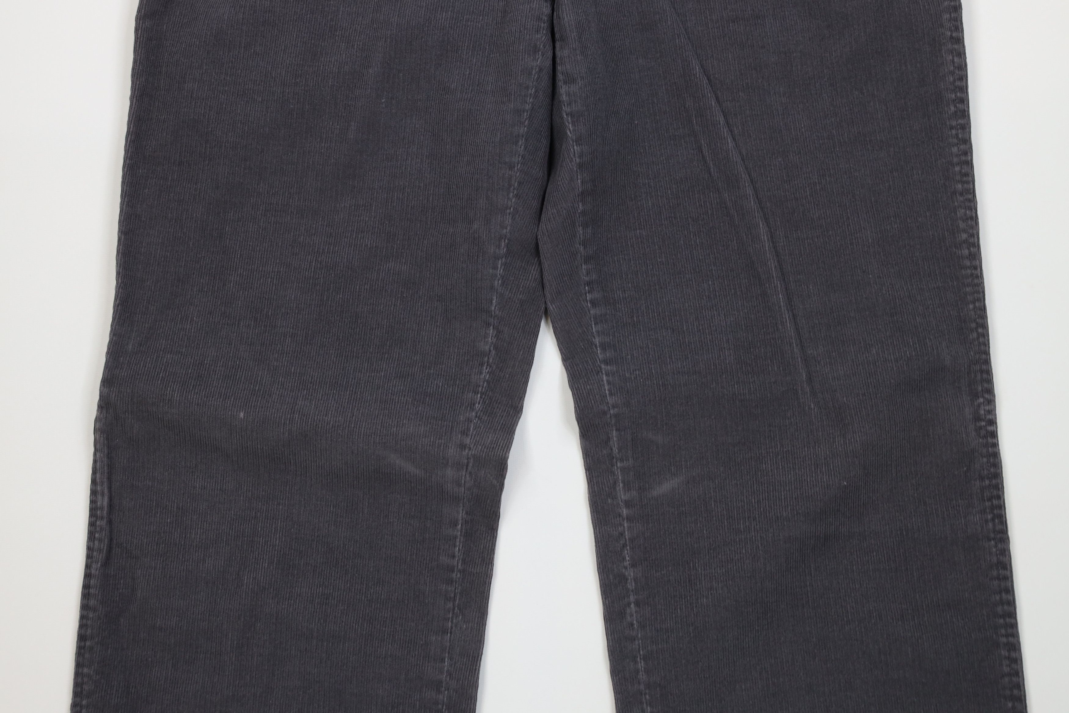 Lands' End Vintage 80s Lands End Wide Leg Corduroy Pants Gray USA Size US 32 / EU 48 - 3 Thumbnail