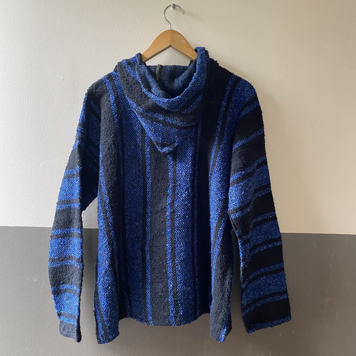 Vintage Blue Striped Baja Hoodie Pullover Size US M / EU 48-50 / 2 - 2 Thumbnail