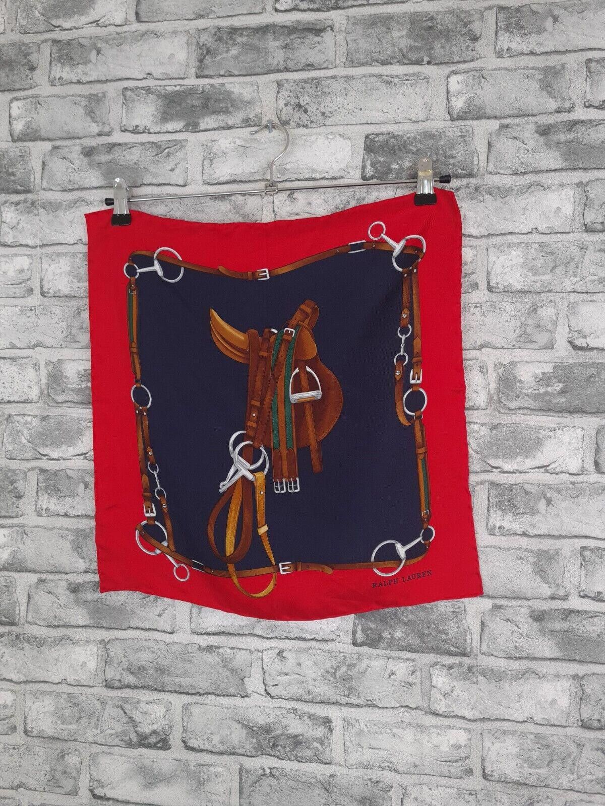 Ralph Lauren Neck Scarf Vintage Silk RARE Equestrian