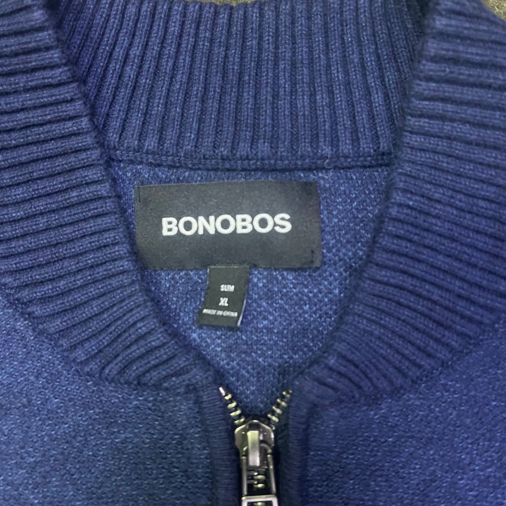 Bonobos Bonobos Cardigan Mens XL Blue Slim Fit Full Zip Sweater Grandpa Size US XL / EU 56 / 4 - 7 Thumbnail