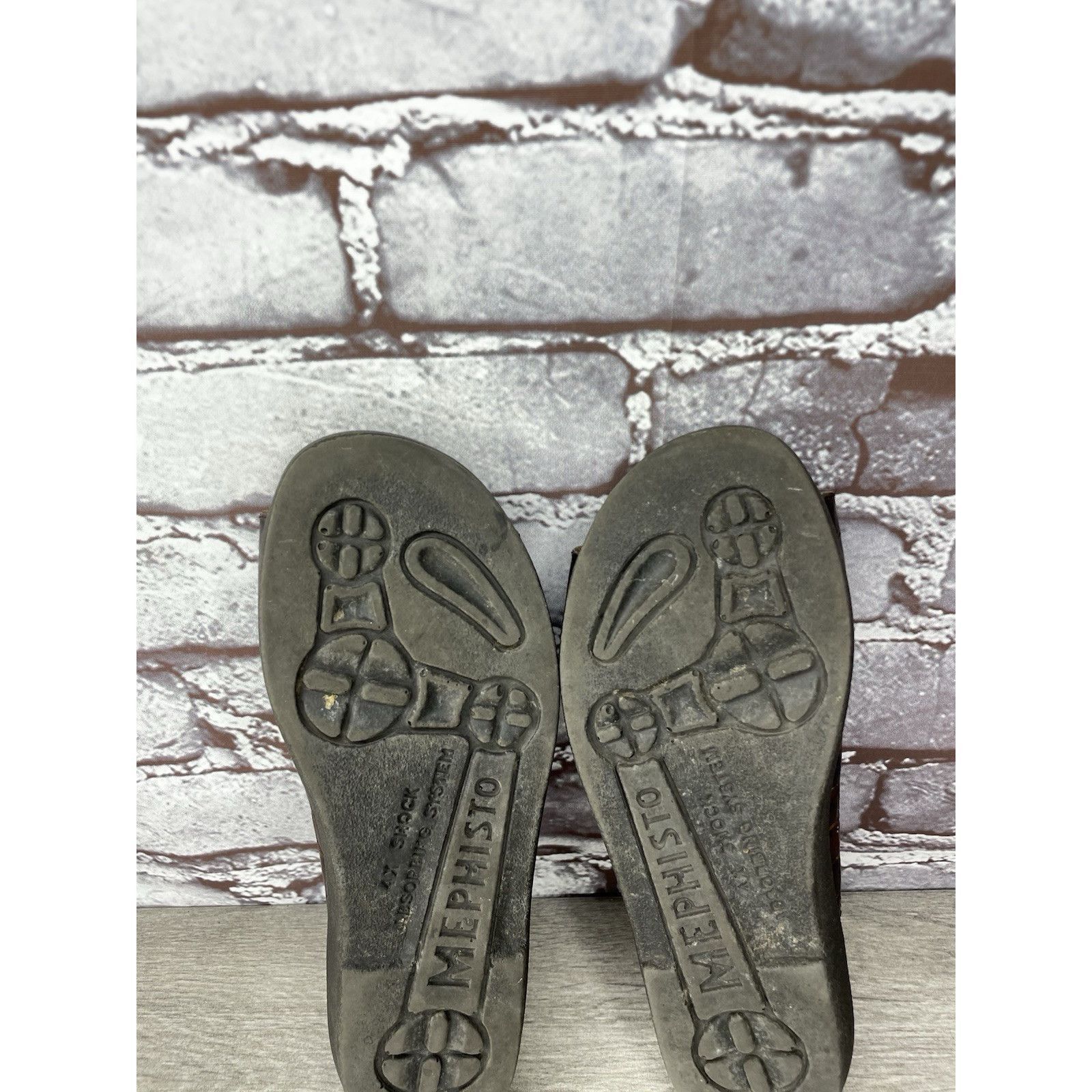 Mephisto Mephisto Brown Leather Croc Embossed Slip On Slides Sandals Size US 5 / IT 35 - 8 Thumbnail