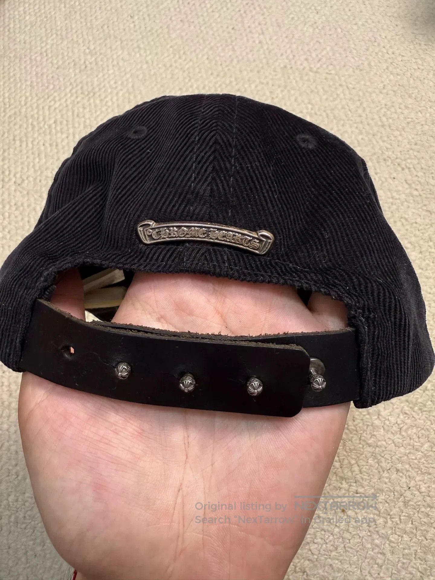 Chrome Hearts Chrome Hearts Black Corduroy Baseball Cap. Size ONE SIZE - 2 Thumbnail