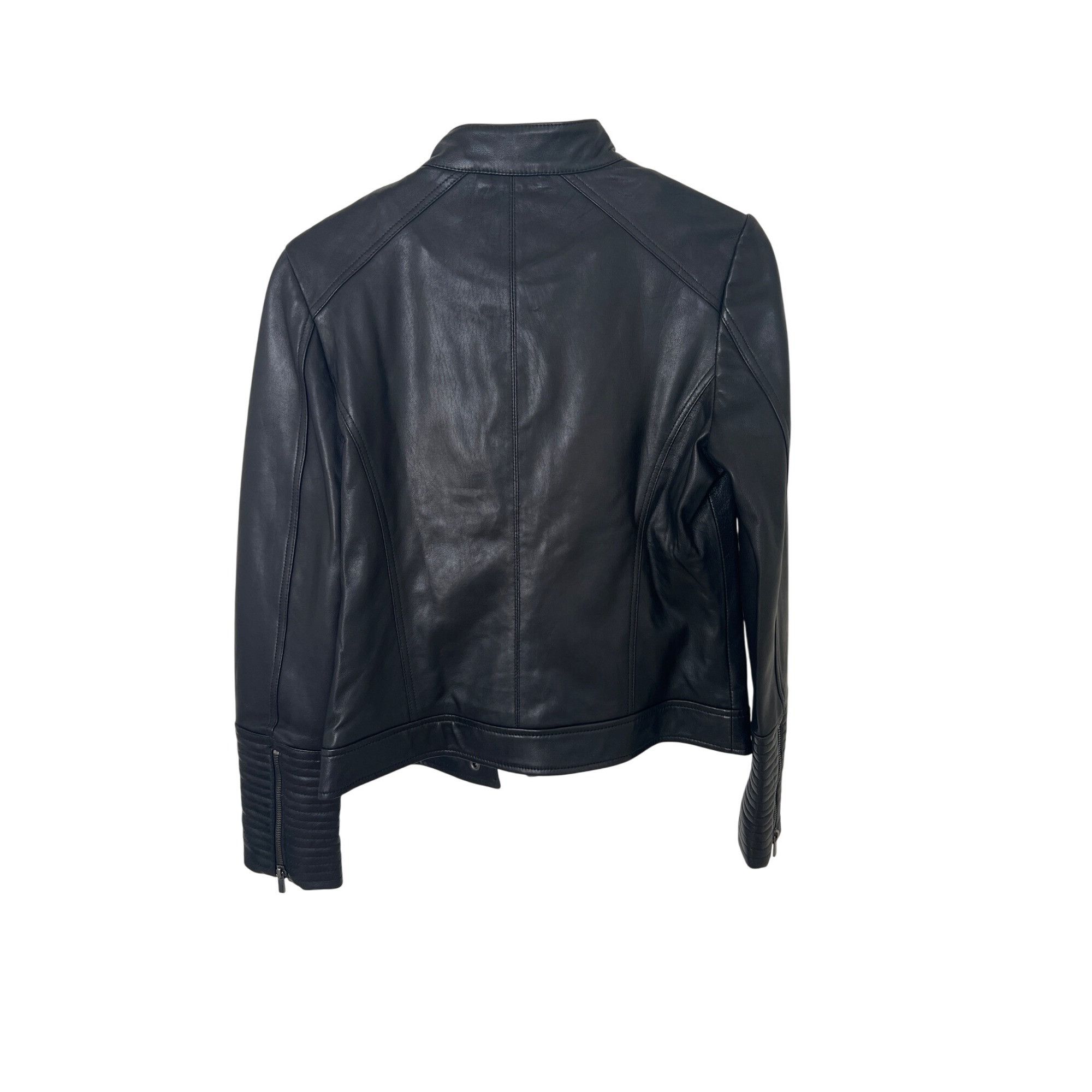 Neiman Marcus Neiman Marcus Black Leather Moto Jacket Size XS / US 0-2 / IT 36-38 - 6 Thumbnail