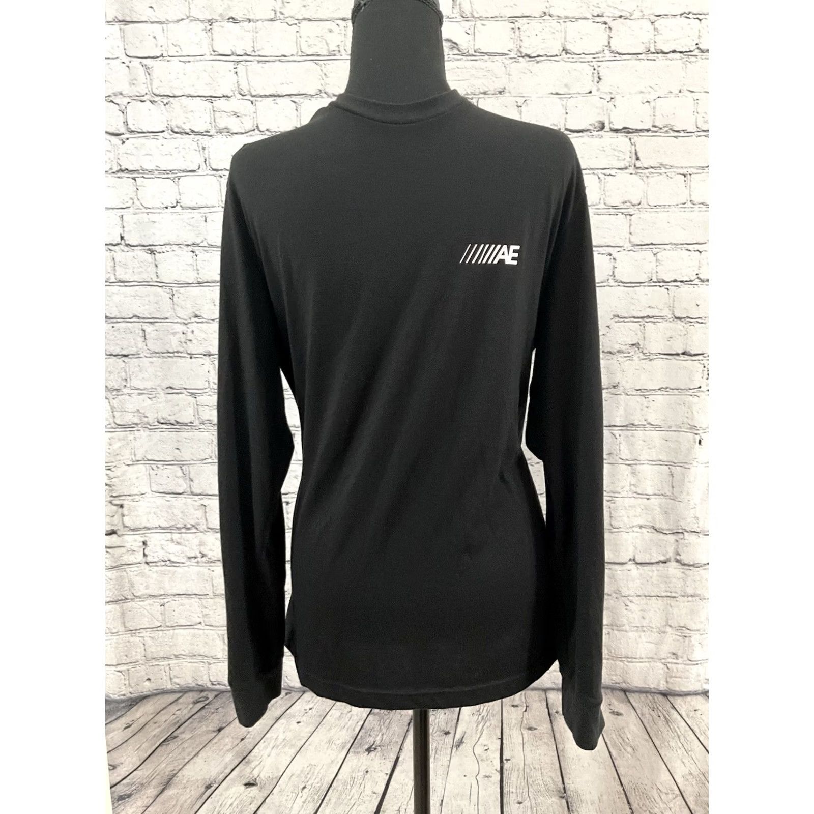 Vintage American Eagle Crewneck Long Sleeve Black Shirt Mens M Cotton 100% Solid Threaded Classic Size US M / EU 48-50 / 2 - 4 Thumbnail