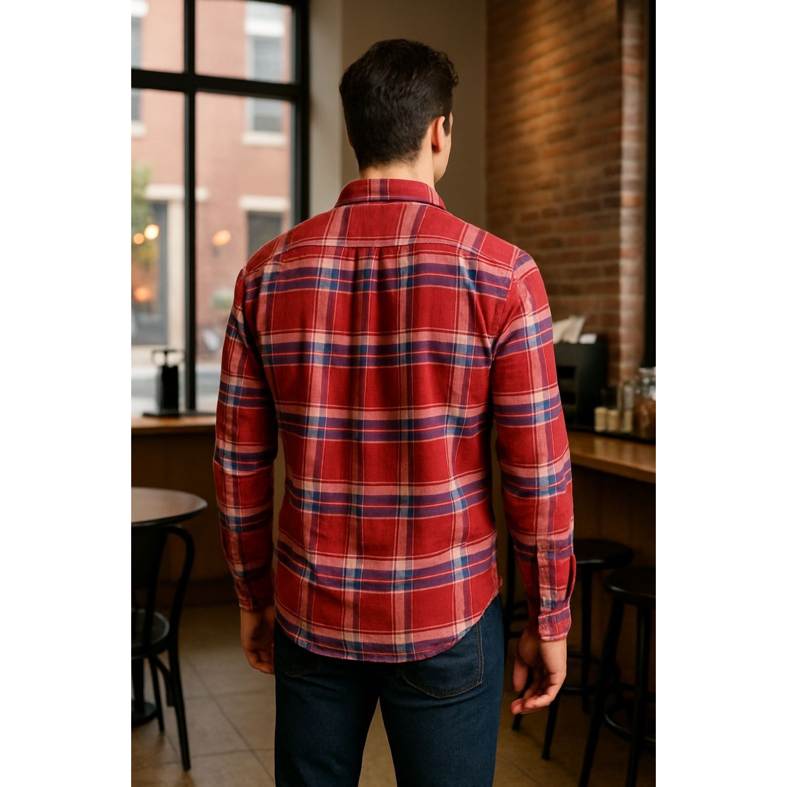Abercrombie & Fitch Abercrombie Fitch Mens Large Red Plaid Muscle Shirt Cotton L Size US L / EU 52-54 / 3 - 4 Thumbnail