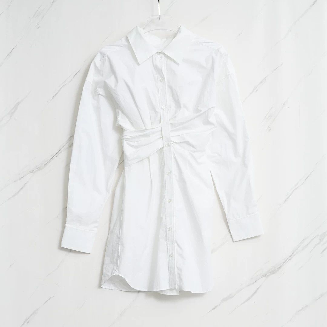 Alexander Wang Alexander Wang Ruched Waist Shirt Dress Size M / US 6-8 / IT 42-44 - 1 Thumbnail
