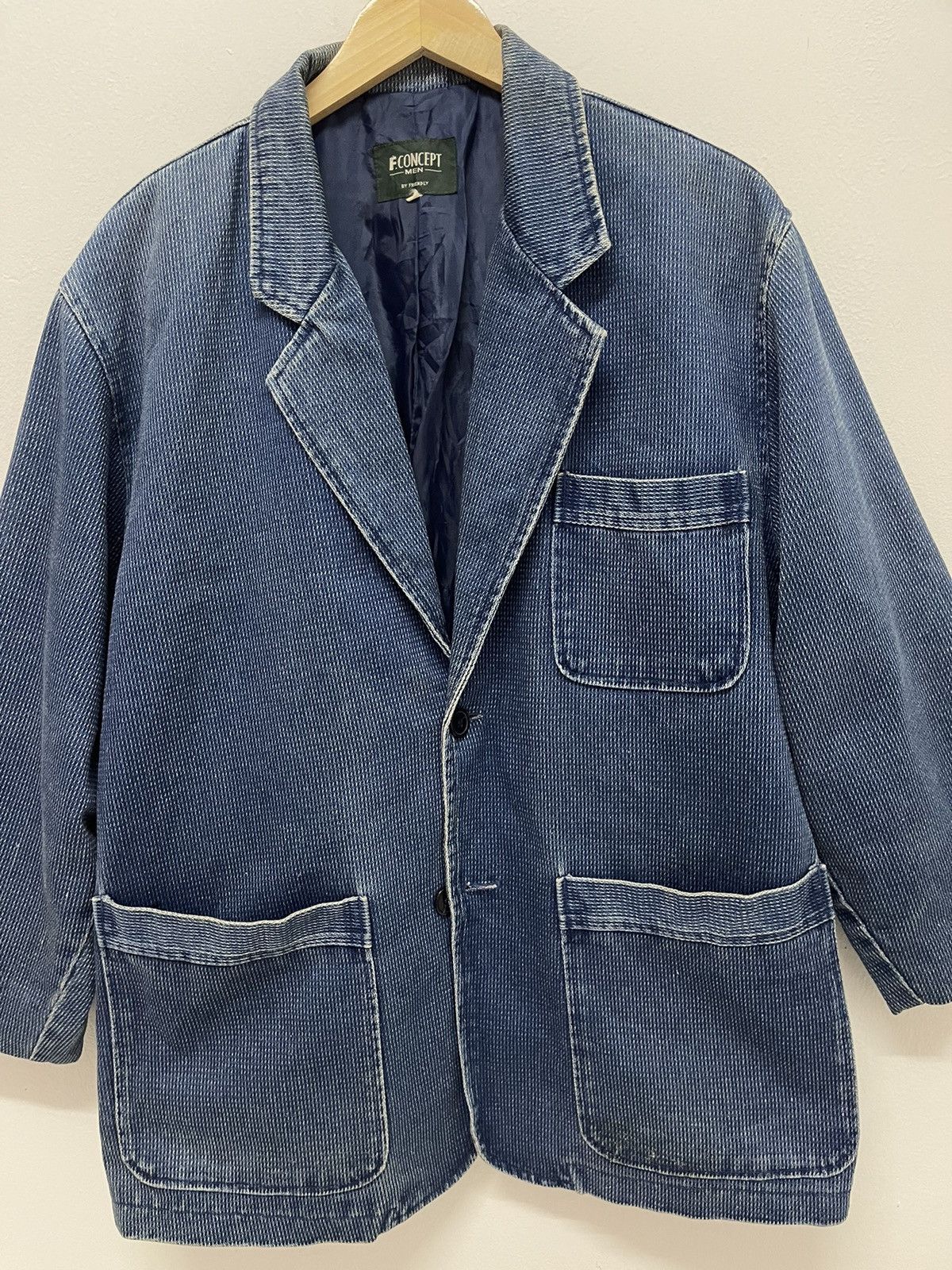 Indigo VINTAGE TRADITIONAL JAPAN INDIGO DYED JACKET Size US L / EU 52-54 / 3 - 2 Thumbnail
