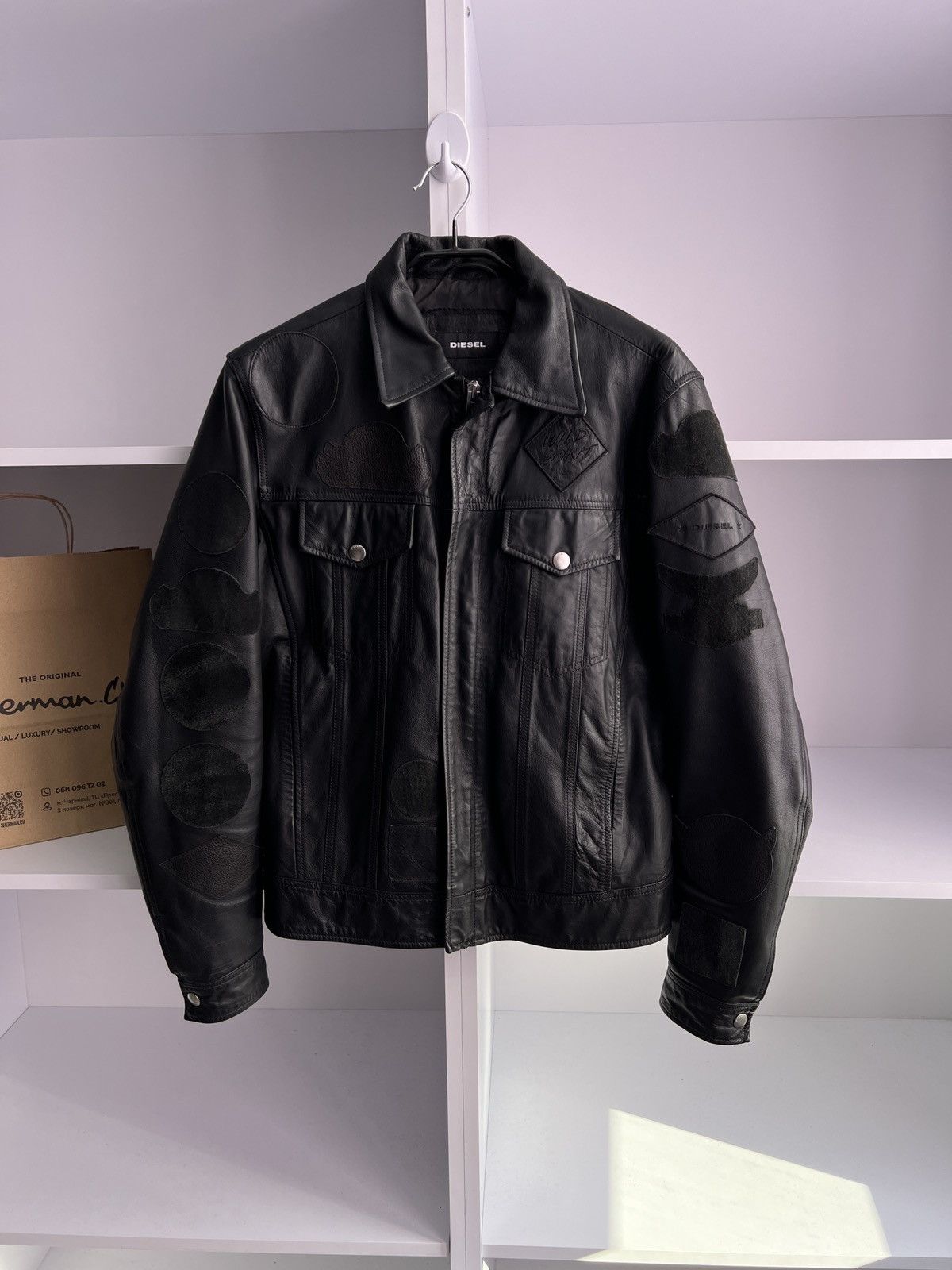 Designer × Diesel × Vintage Vintage Diesel Black Leather Jacket Wild Spirit Biker Size US L / EU 52-54 / 3 - 5 Thumbnail