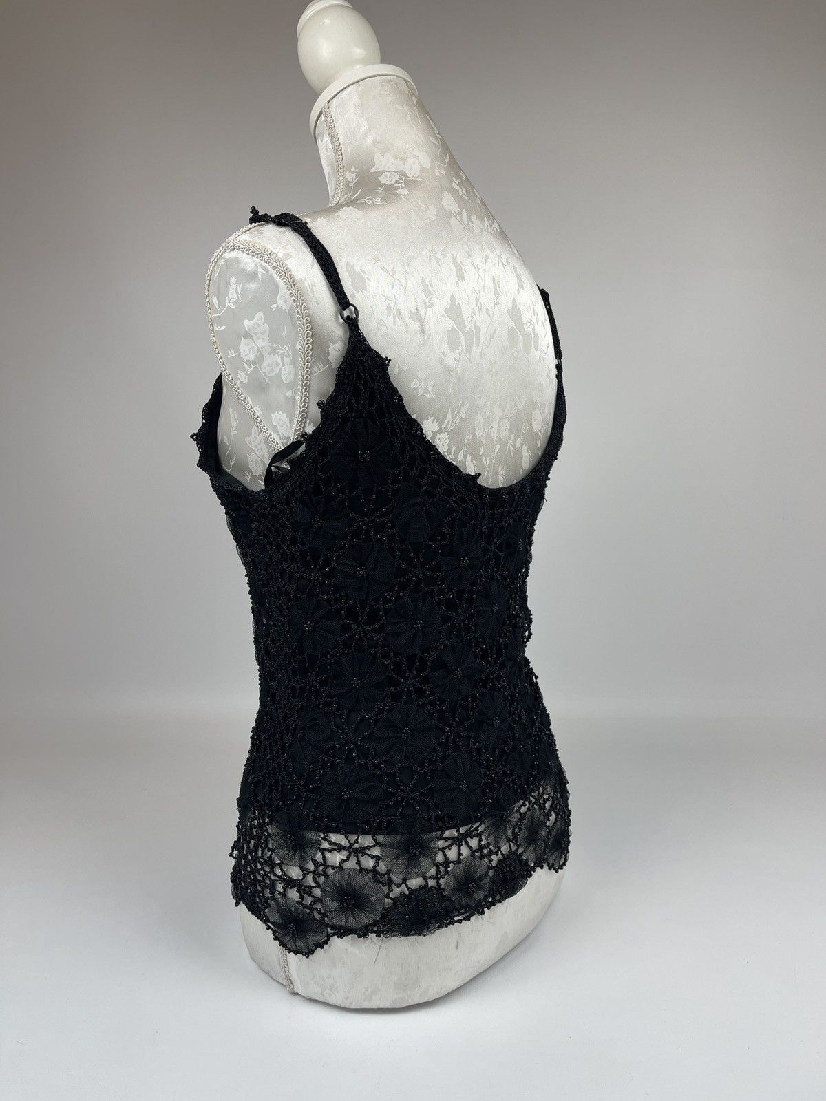 Vintage Vintage Y2K Mesh Sheer Black Sleeveless Top Size S / US 4 / IT 40 - 6 Thumbnail