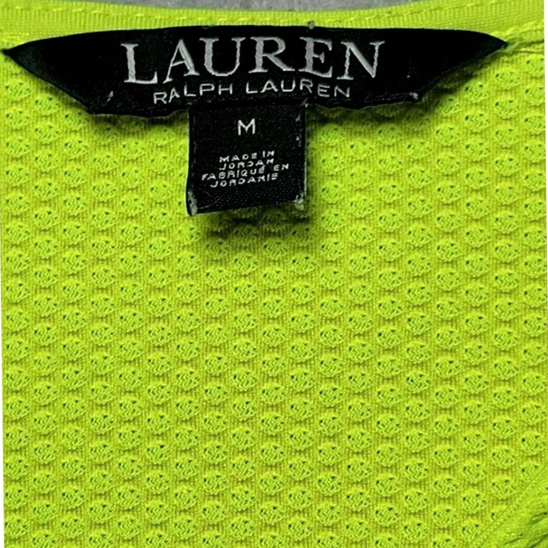 Ralph Lauren Lauren Ralph Lauren Active Performance Shirt Womens M Quarter Zip Neon Green Shirt Size M / US 6-8 / IT 42-44 - 4 Thumbnail