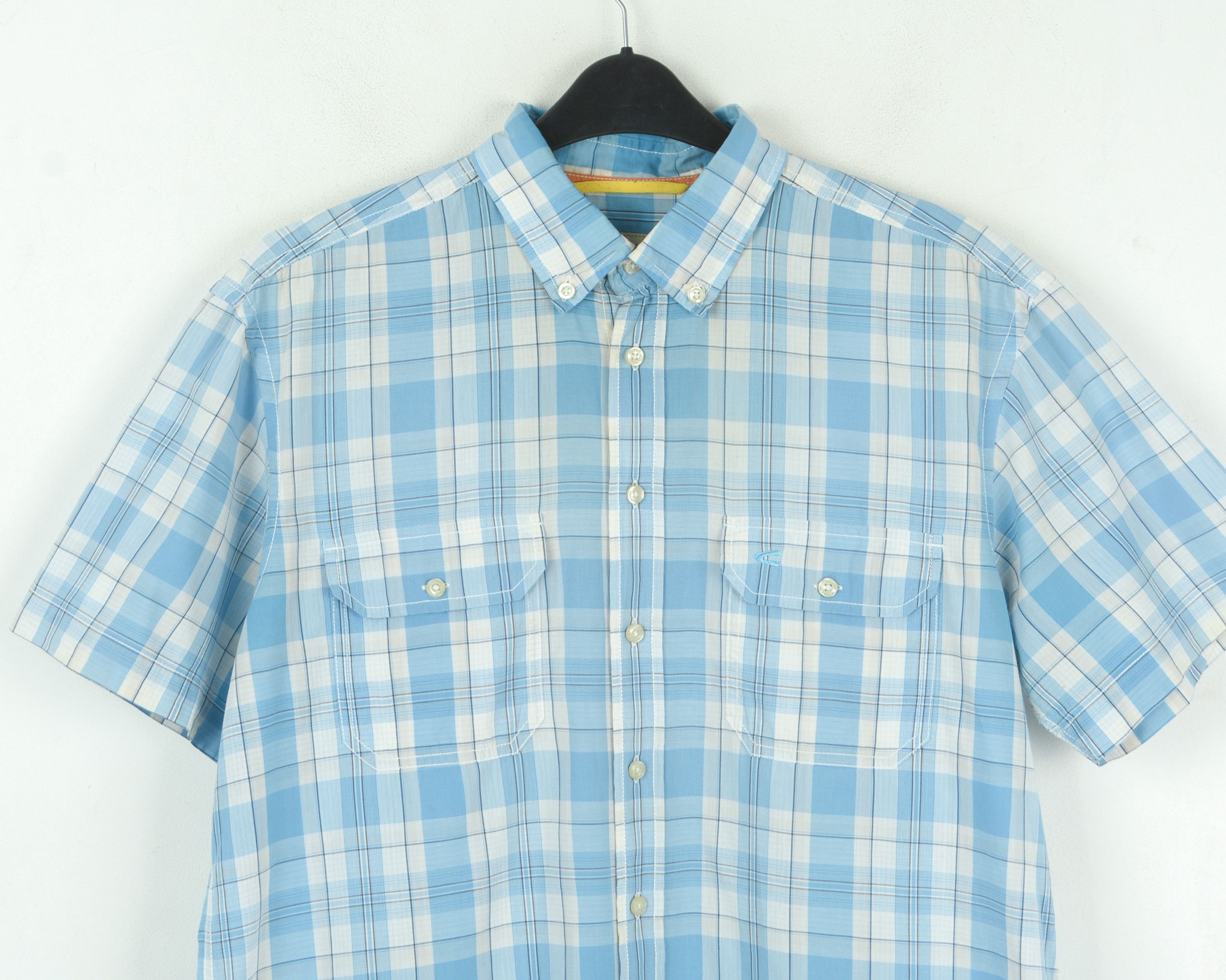 camel active L Short Sleeved Shirt Check Casual Plaid Button Up Summer Size US L / EU 52-54 / 3 - 2 Thumbnail