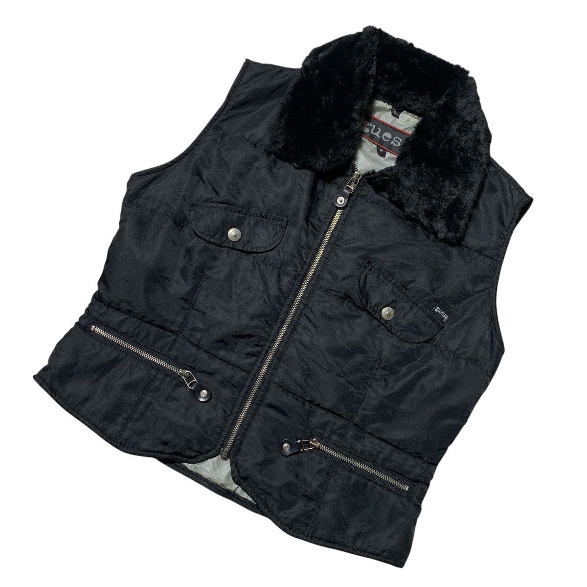 Guess 2000s Guess Vast Puffy Fur Reflective Y2k Winter Style Size US M / EU 48-50 / 2 - 2 Thumbnail