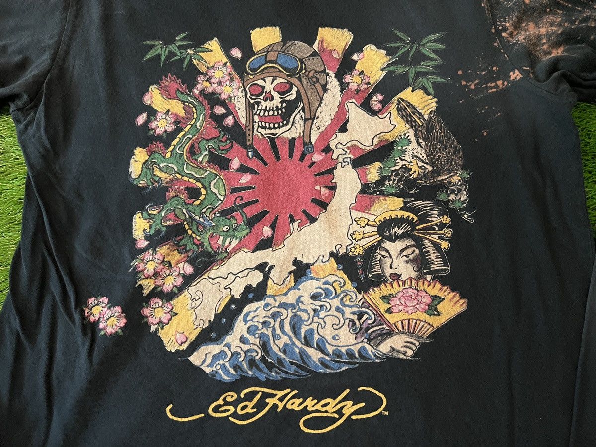 Ed Hardy Ed Hardy Longsleeve Shirt Y2K Big Logo Skull Biker Vintage Size US L / EU 52-54 / 3 - 2 Thumbnail