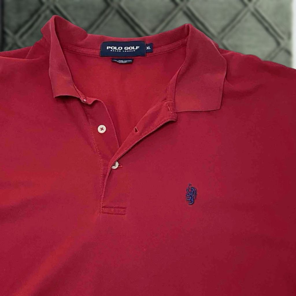 Polo Ralph Lauren VINTAGE Polo Golf Ralph Lauren Shirt Mens Red XL 100% Pima Cotton Size US XL / EU 56 / 4 - 1 Thumbnail