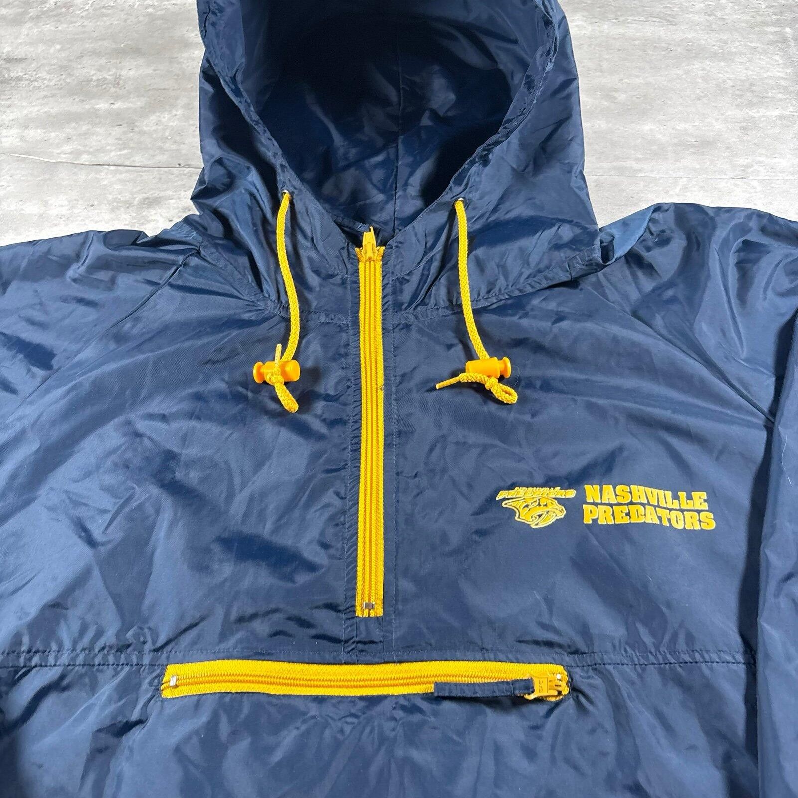 Pro Player Vintage 90s Nashville Preds windbreaker Jacket Size US L / EU 52-54 / 3 - 8 Thumbnail