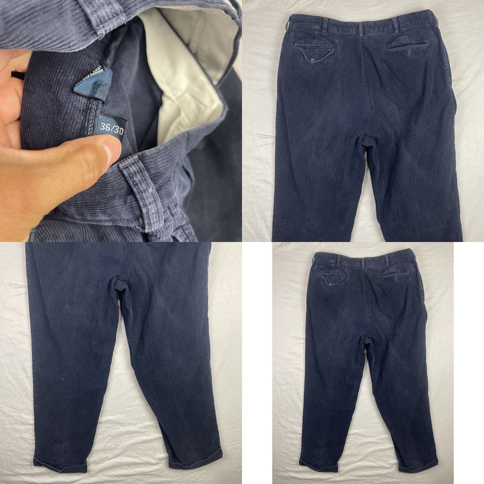 Polo Ralph Lauren VINTAGE Polo Ralph Lauren Pants Mens 36x30 Blue Hammond Corduroy Pleated Preppy Size US M / EU 48-50 / 2 - 8 Thumbnail