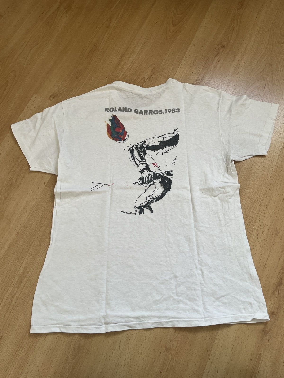 Vintage Roland Garros 1983 vintage tee Size US XL / EU 56 / 4 - 4 Thumbnail