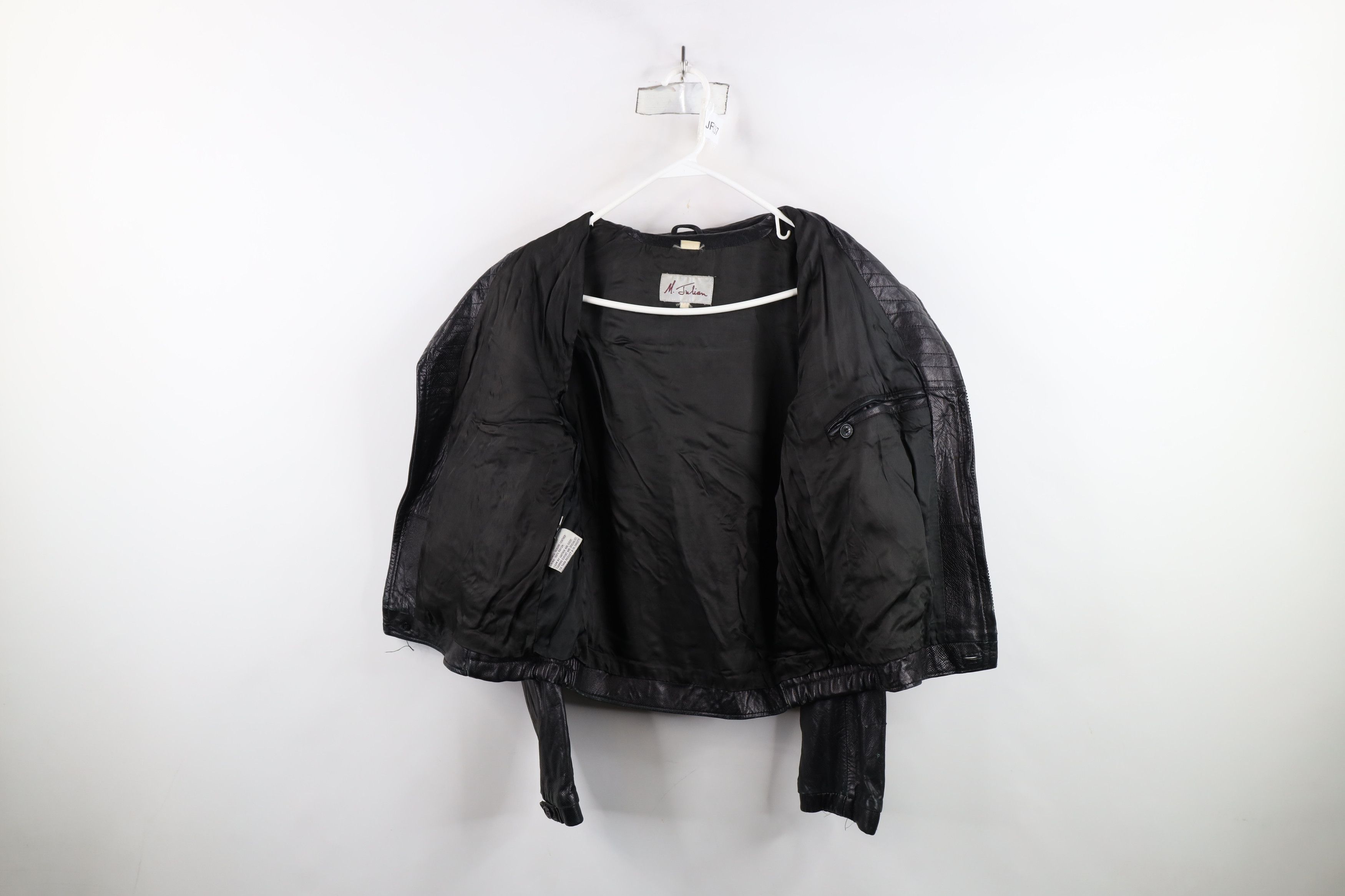 Vintage Vintage 80s 90s Streetwear Leather Cafe Racer Bomber Jacket Size XS / US 0-2 / IT 36-38 - 10 Thumbnail