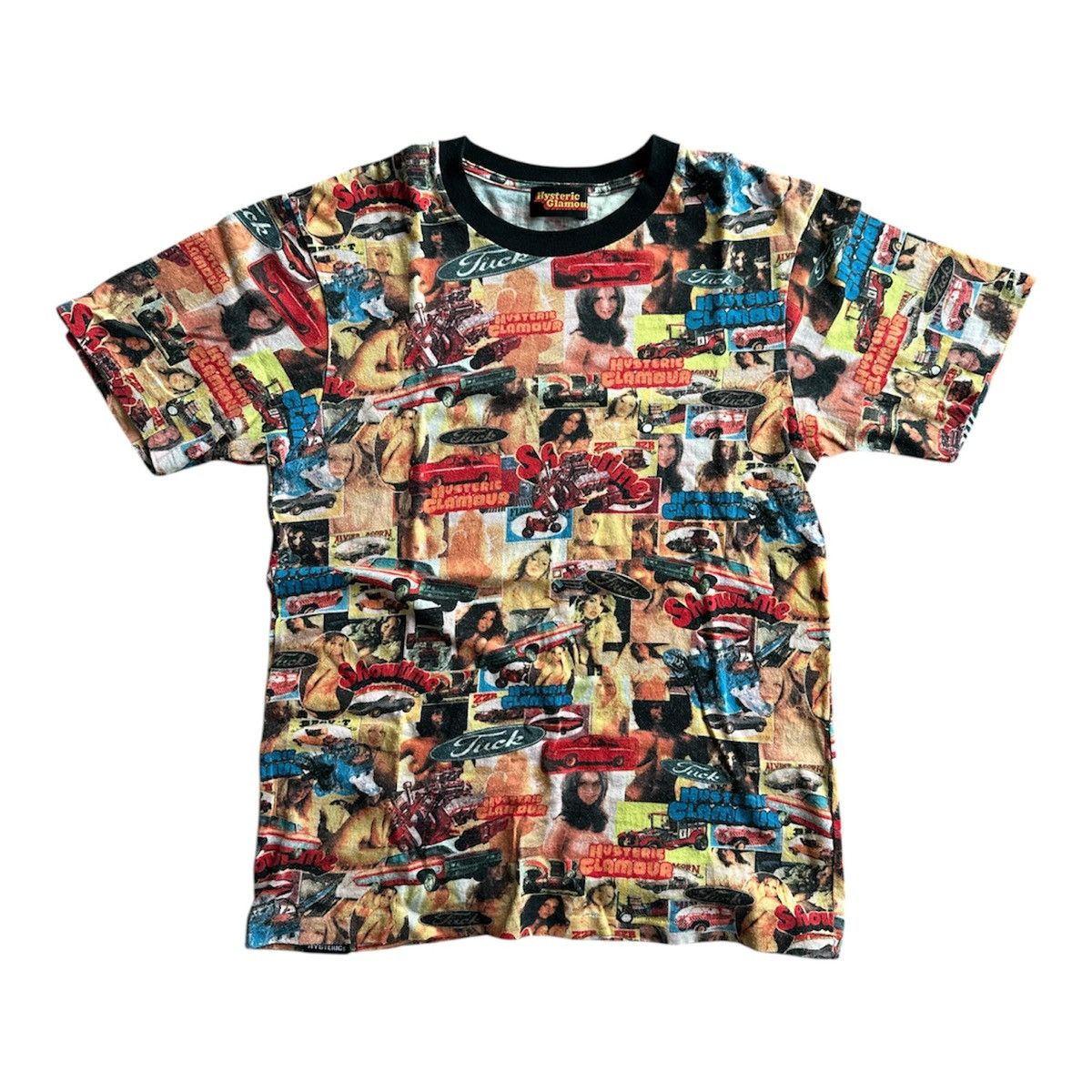 Hysteric Glamour Rare 90s Hysteric Glamour AOP Cars & Woman Single Stitch Tee Size ONE SIZE - 1 Thumbnail
