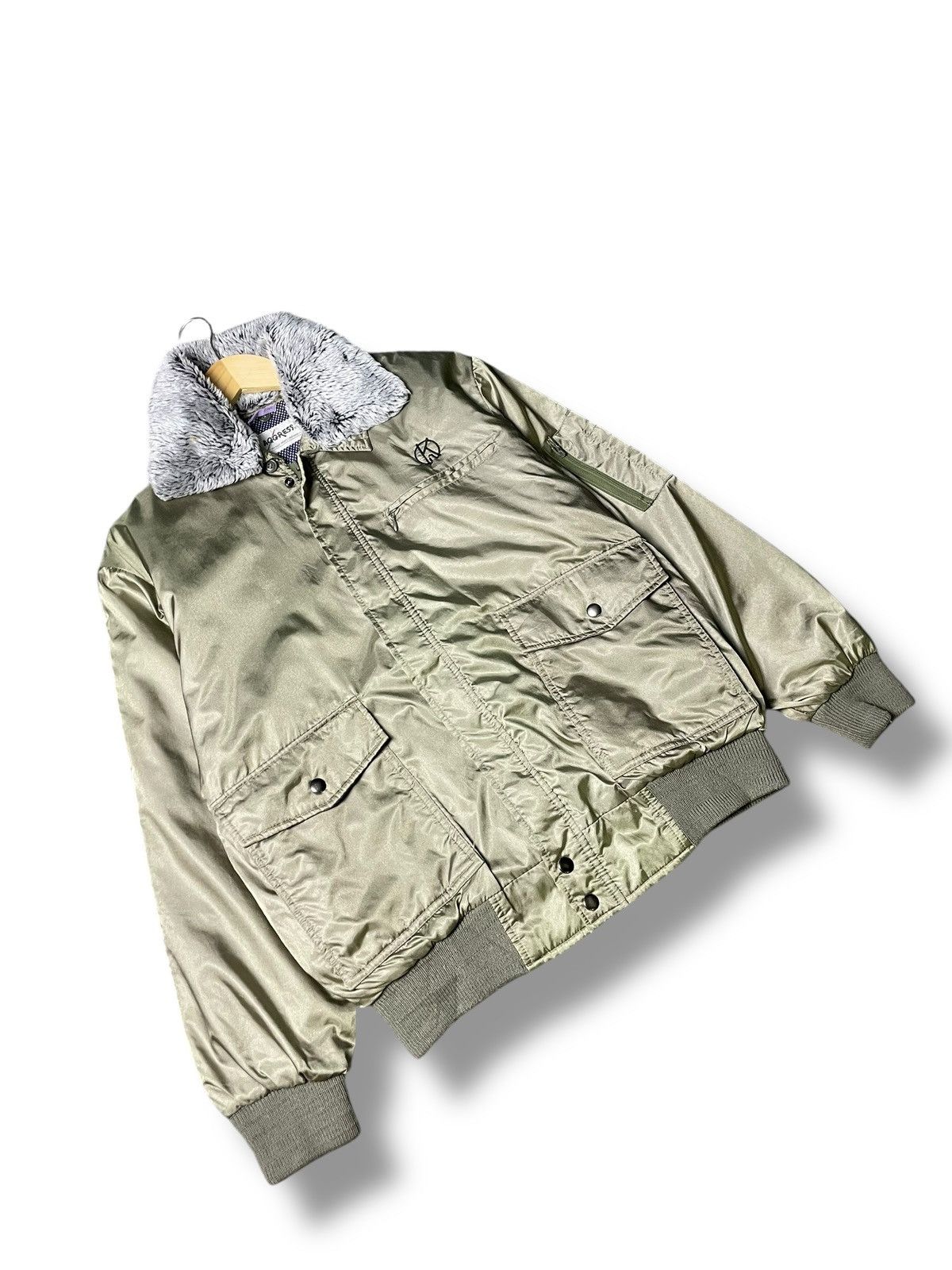 Japanese Brand × Vintage Aggress Japanese Brand Hidden Zipper Jacket (68) Size US L / EU 52-54 / 3 - 4 Thumbnail