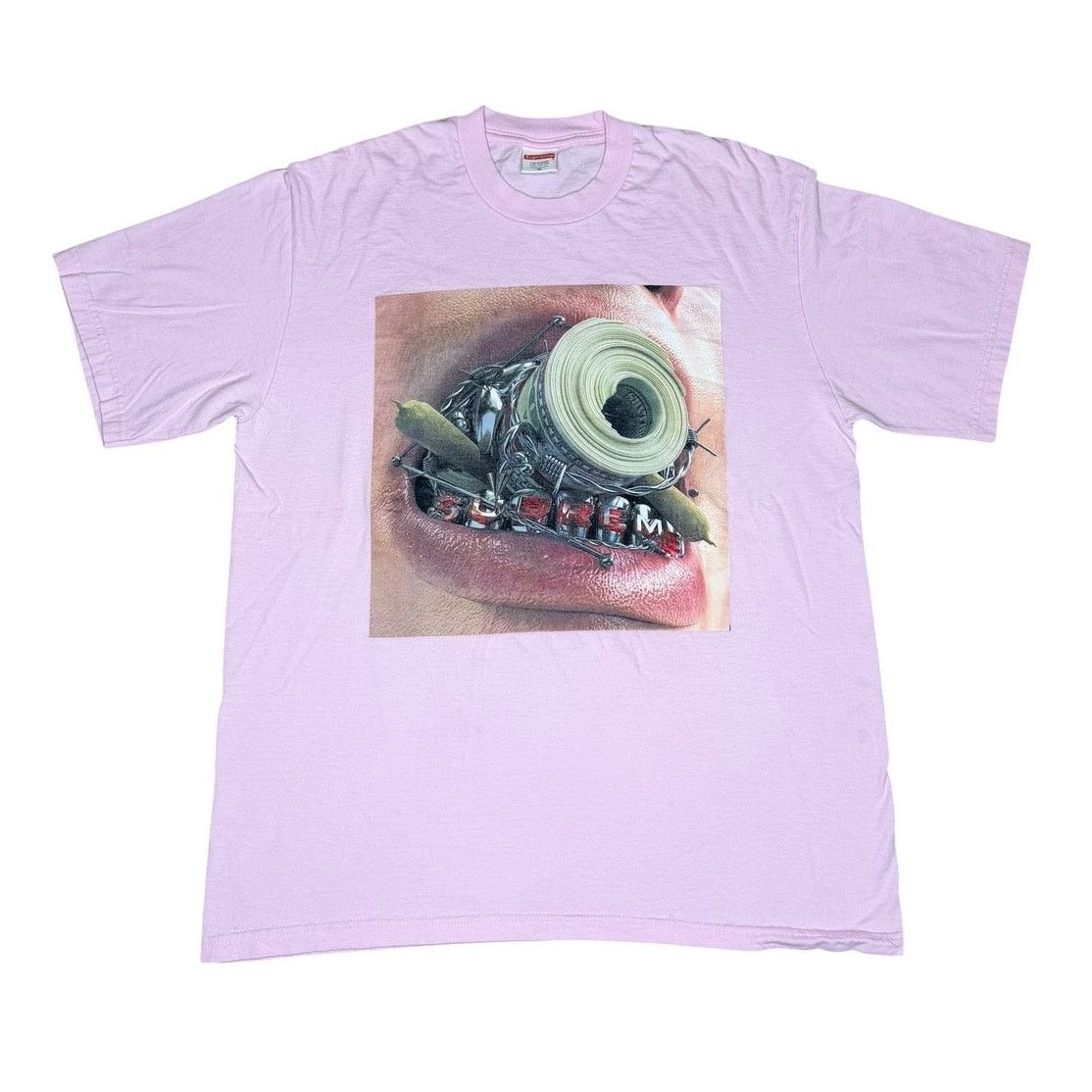 Supreme Braces T-Shirt Light Pink FW22