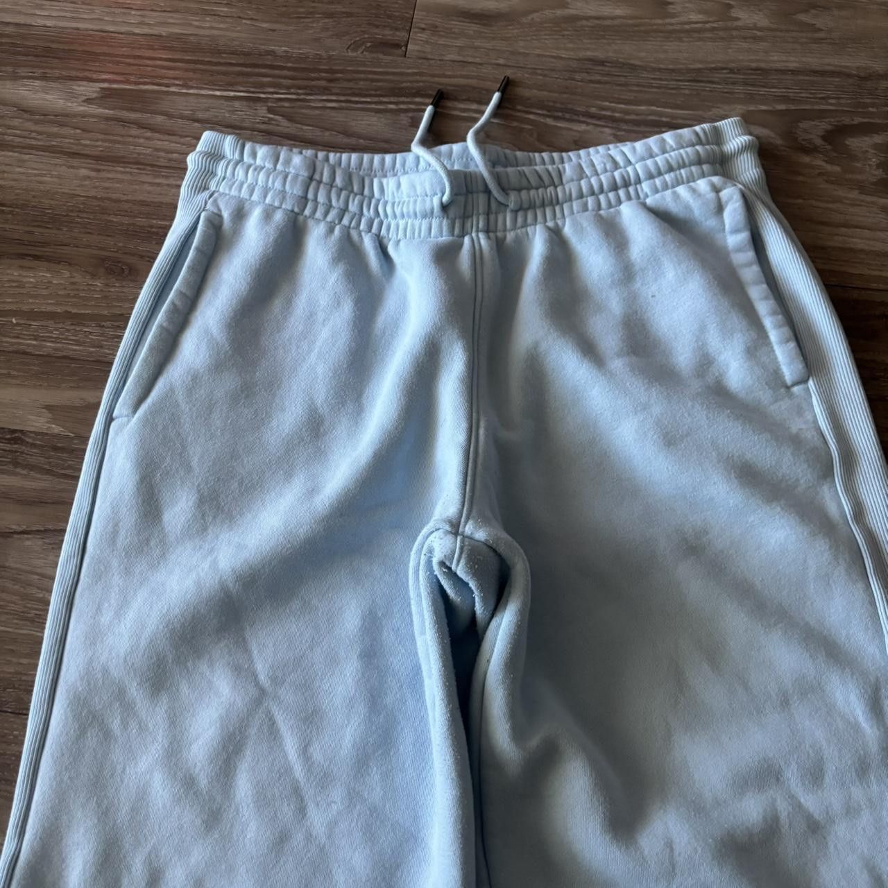 Japanese Brand Crazy Vintage Y2K/2000s Light Blue Essential Sweatpants! Fits M Size US 32 / EU 48 - 4 Thumbnail