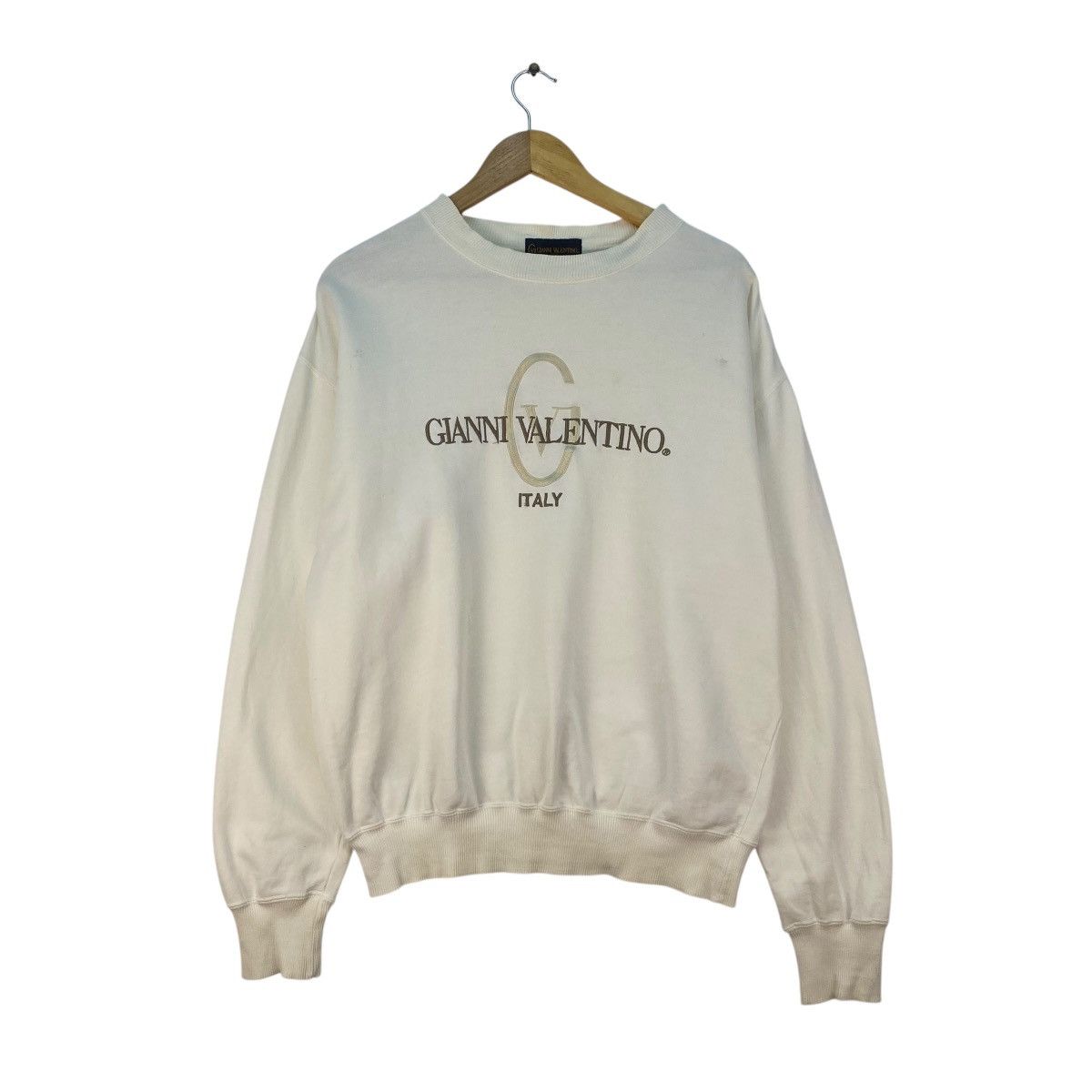 Gianni Valentino 💥Vintage Giani Valentino Spellout Big Logo Crewneck Size US M / EU 48-50 / 2 - 1 Thumbnail