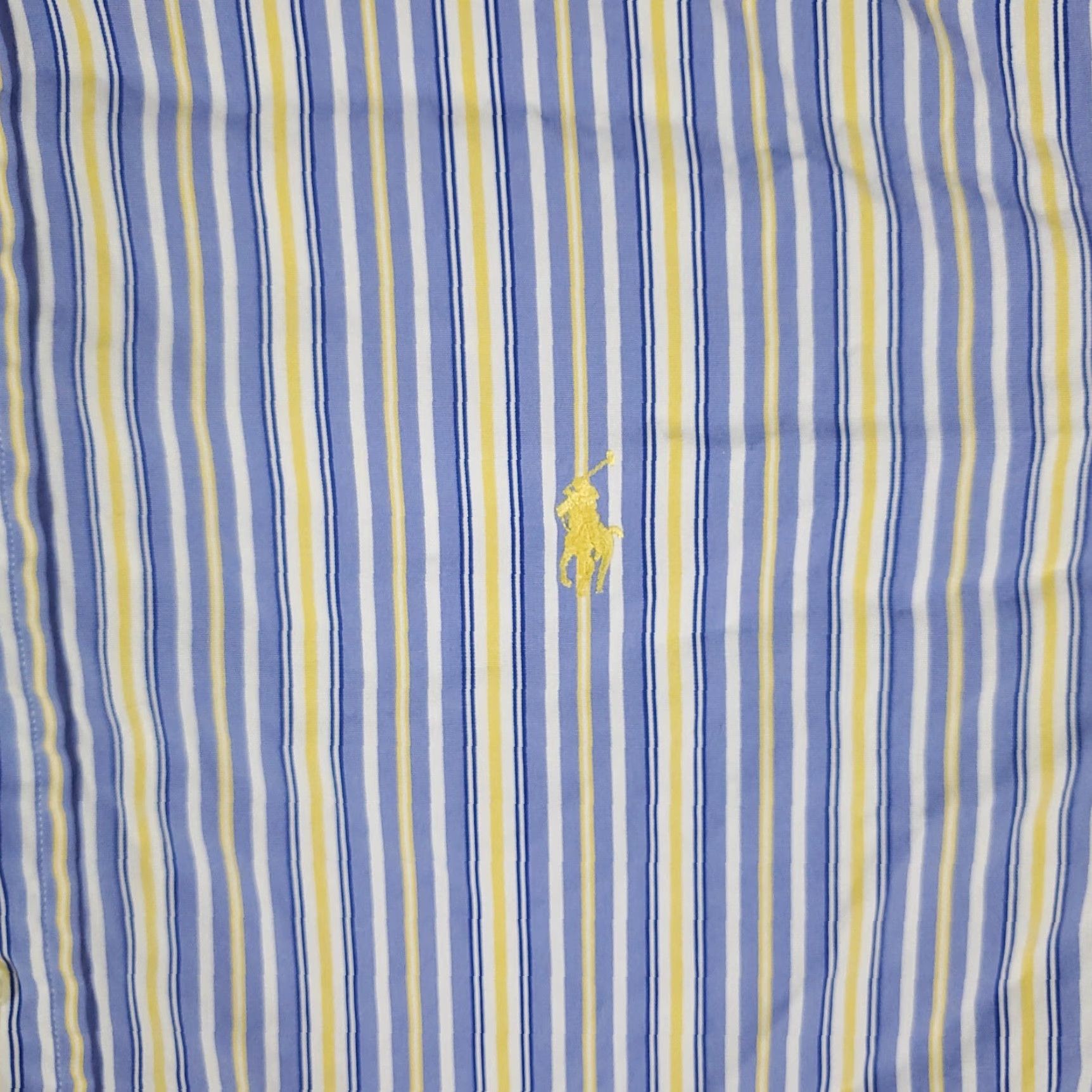 Ralph Lauren Ralph Lauren Shirt Mens 17 Blue Striped Classic Fit Dress Button-Up Long Sleeve Cotton Dress Shirt 17in Neck Blue Mens Regular 90s Classic Size 46R - 2 Thumbnail