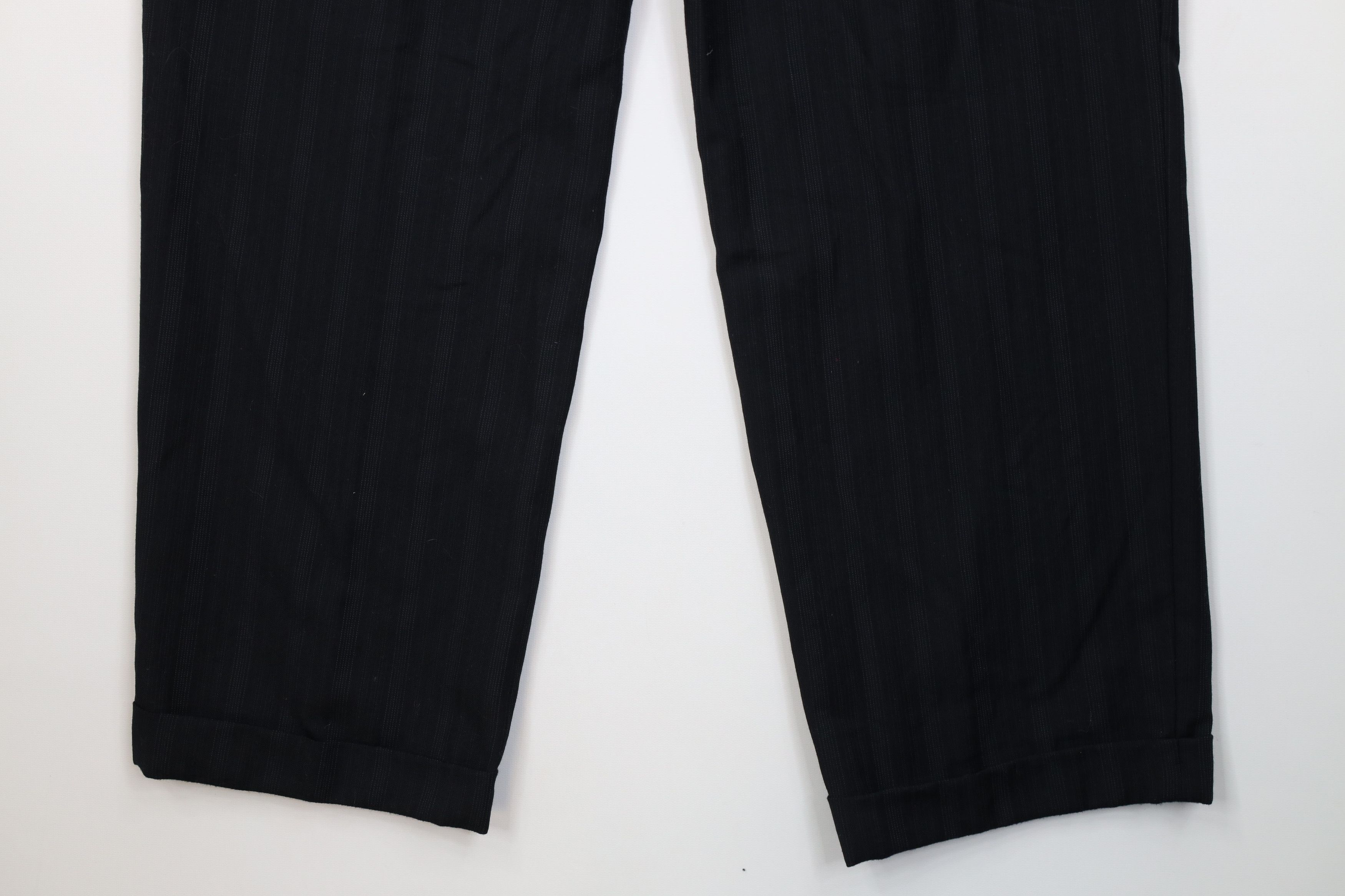 Vintage Vintage 90s Y2K Streetwear Wide Leg Chino Pants Black Size US 34 / EU 50 - 11 Thumbnail