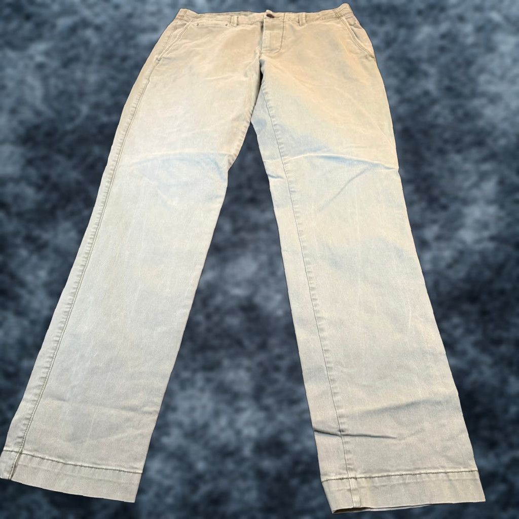 Gap Gap For Good Slim Fit Chino Pants Mens 30x32 Olive Green Stretch Twill Cotton Size US 30 / EU 46 - 1 Thumbnail