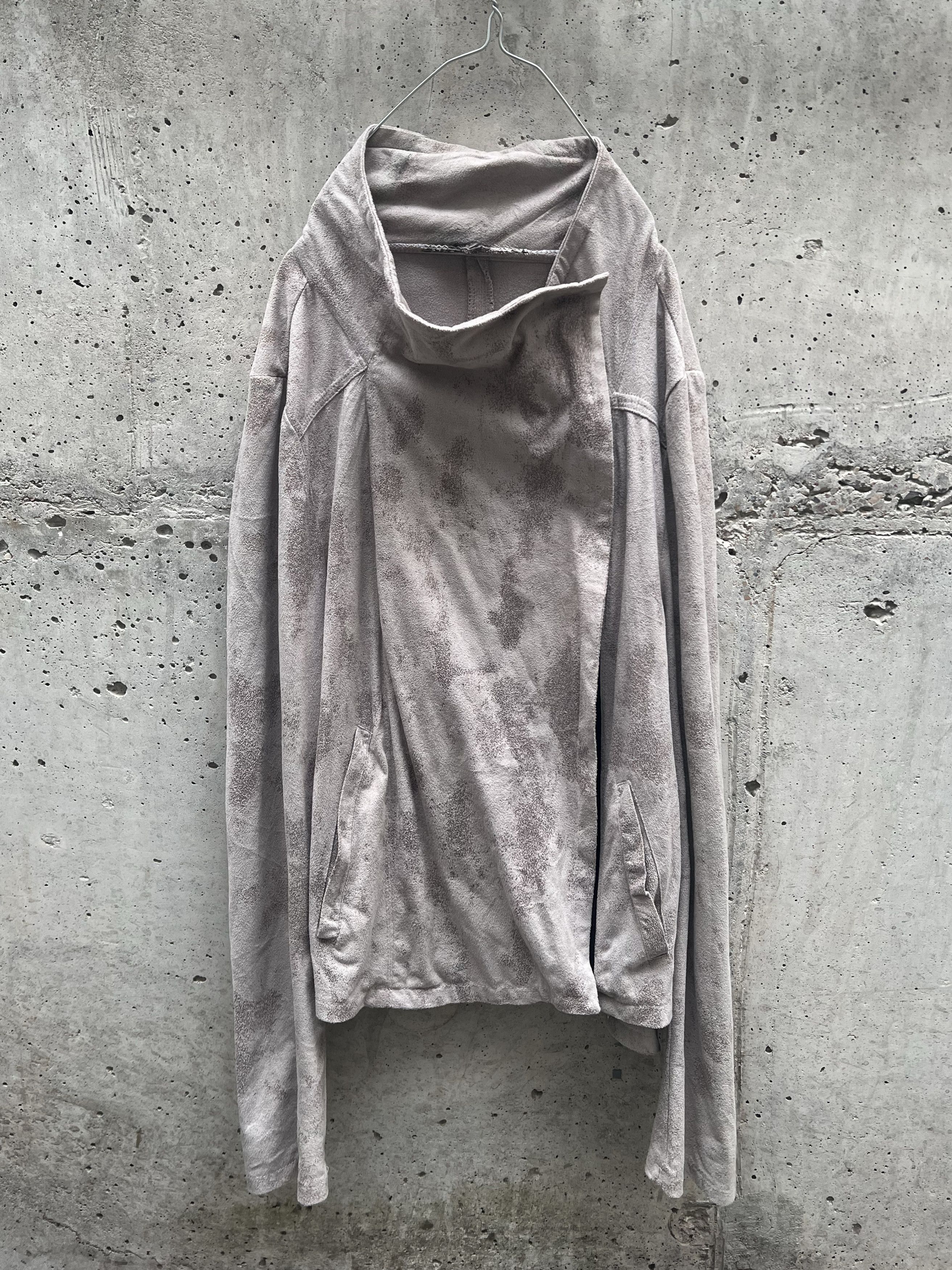 Japanese Brand Asymmetric Wrap Jacket Brutalist Grey Size S / US 4 / IT 40 - 1 Thumbnail
