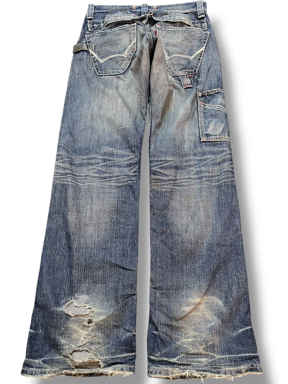 Edwin Vintage Edwin 503 Bluetrip Mudwash Carpenter Buckle Denim Size US 30 / EU 46 - 8 Thumbnail