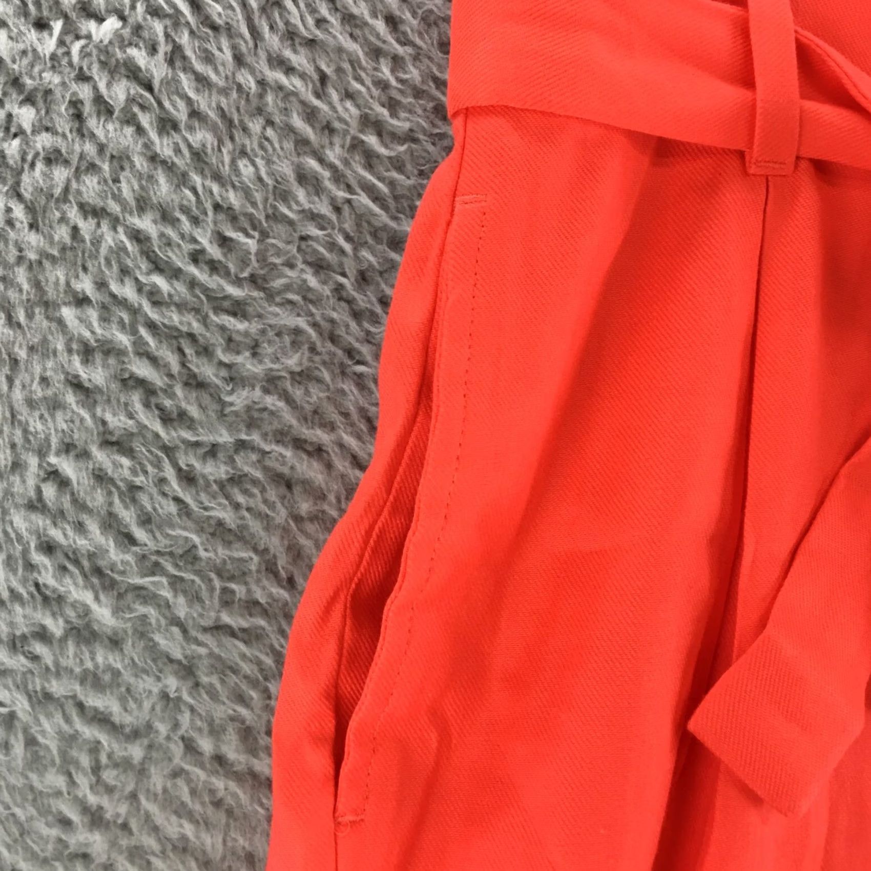 Banana Republic Banana Republic Paperbag Tie Waist Shorts Womens 4 Orange High Rise Side Pocket Denim Cotton Blend Regular Rise Womens Shorts Orange Pocket Solid 90s? Size 27" / US 4 / IT 40 - 2 Thumbnail