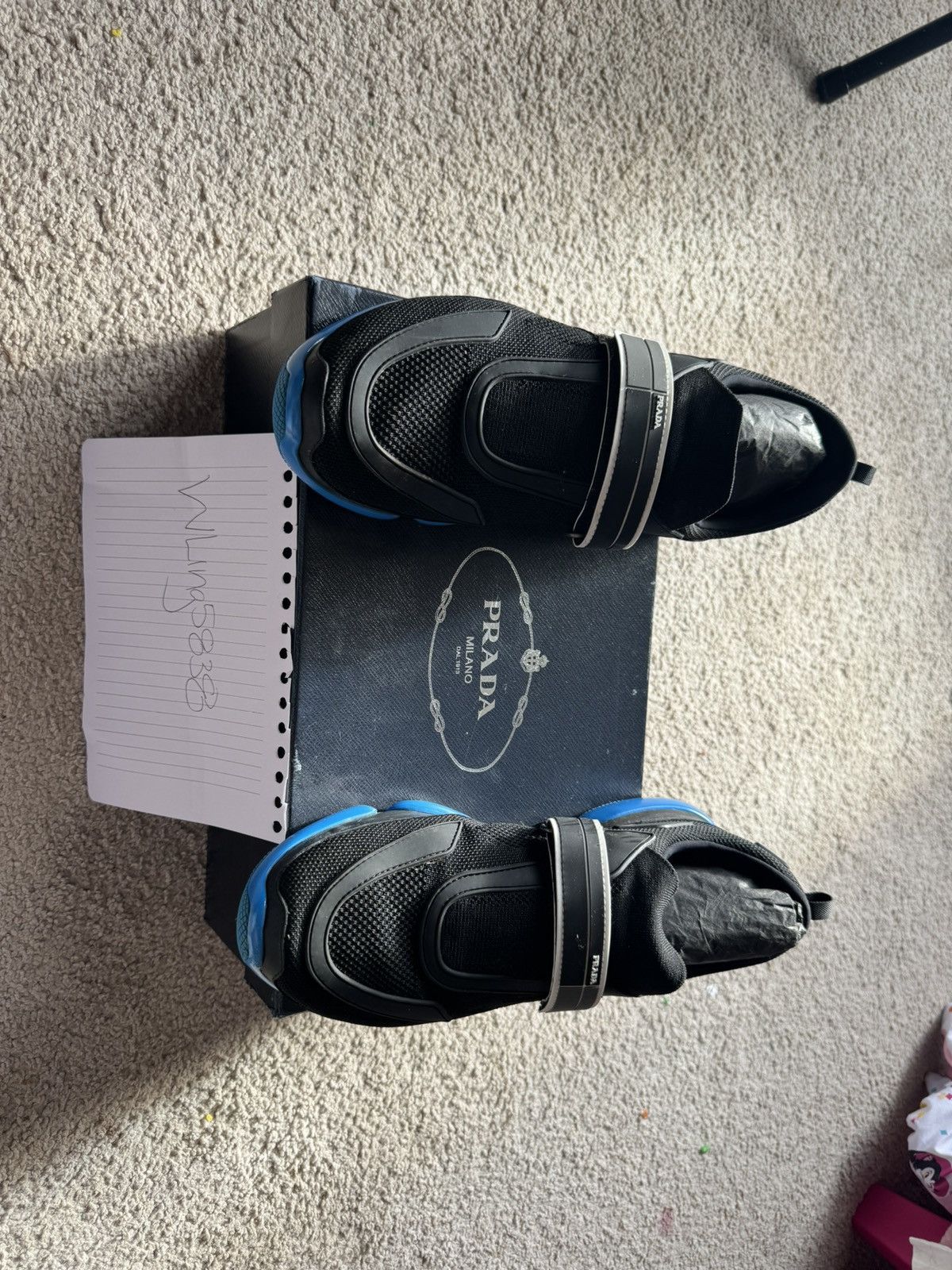 Prada Black and Blue Prada Cloudburst Size US 11 / EU 44 - 2 Thumbnail