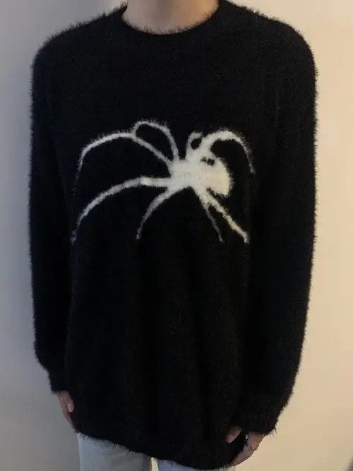 Japanese Brand Retro punk super soft spider premium mohair sweater jumper Size US L / EU 52-54 / 3 - 2 Thumbnail