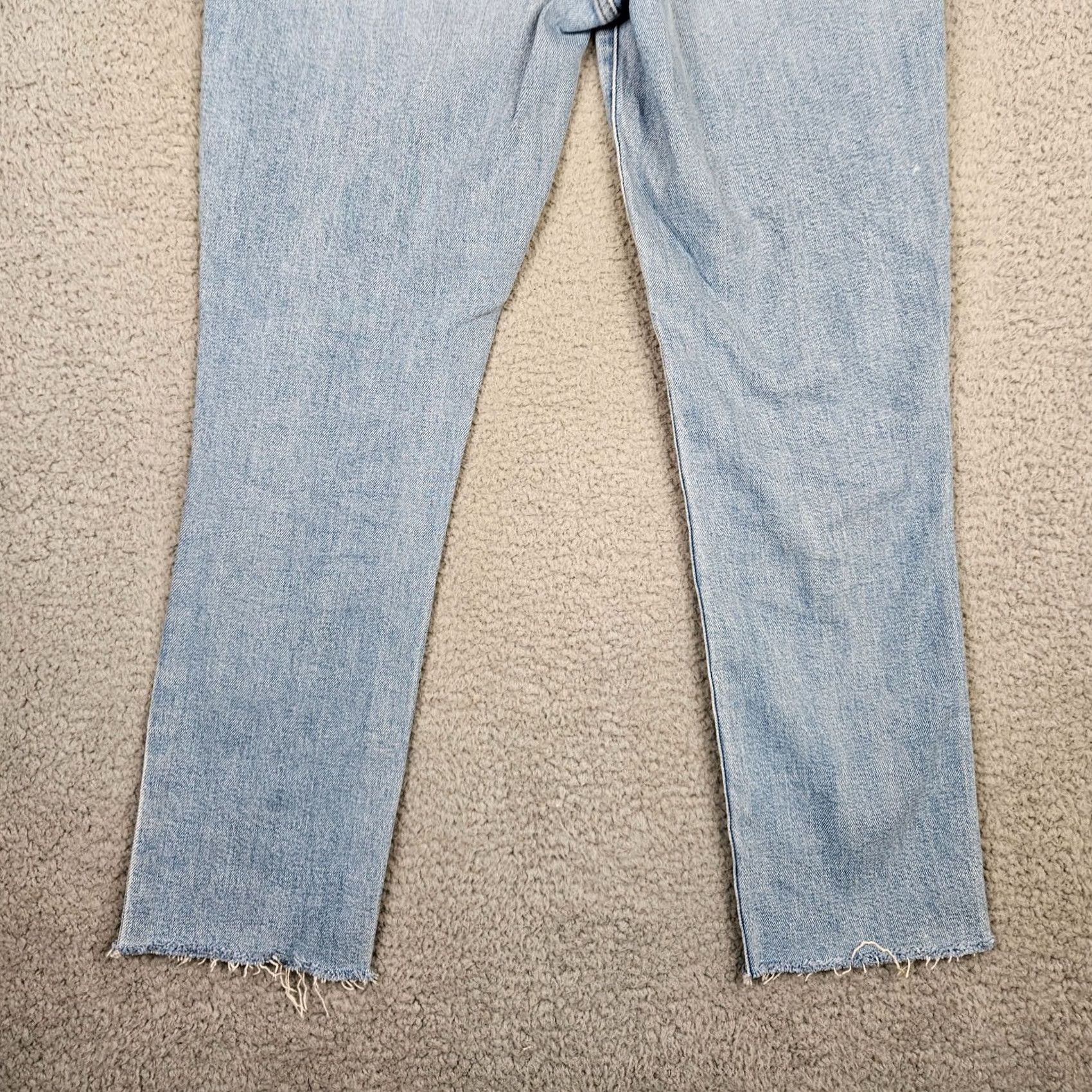 Madewell Madewell Jeans Women's Regular 27 Distressed Blue Cotton Elastane Mid Rise Size 27 Denim Pants Size 27" / US 4 / IT 40 - 4 Thumbnail