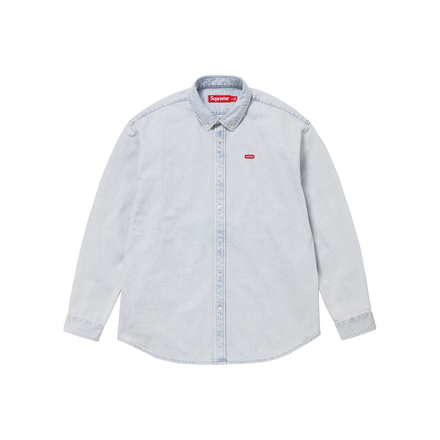 Supreme Supreme Small Box Logo Denim Shirt Blue Size L Size US L / EU 52-54 / 3 - 1 Thumbnail