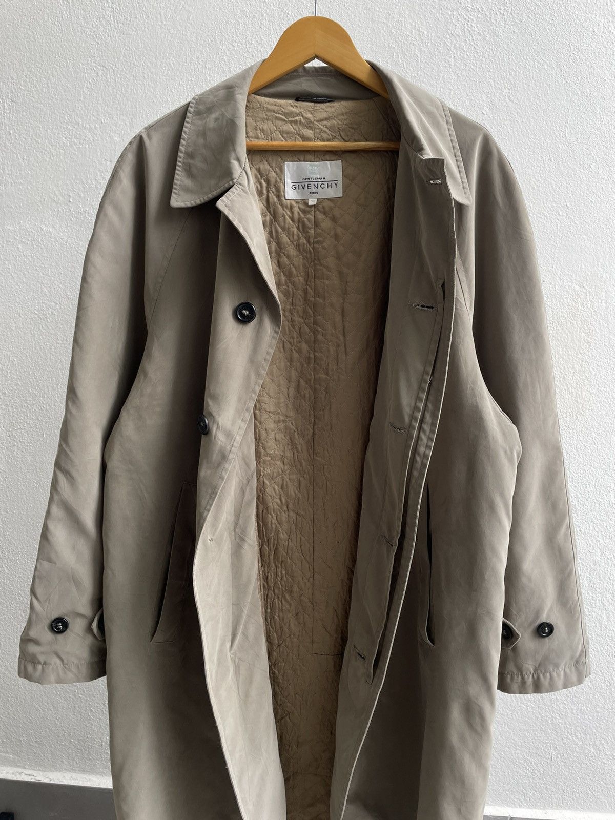 Givenchy Vintage 90's Givenchy Beige Trench Coat Size US XL / EU 56 / 4 - 14 Thumbnail