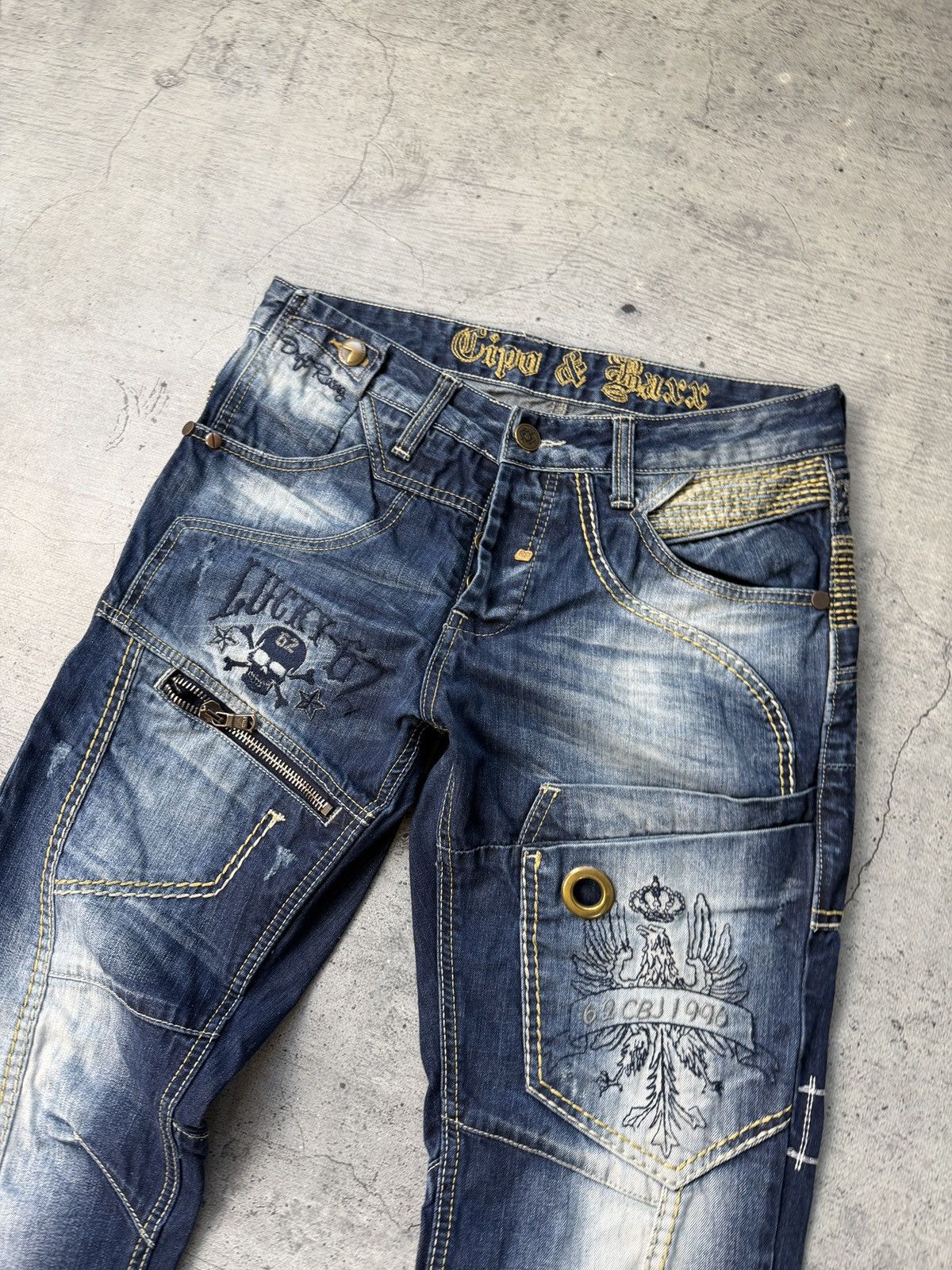 Japanese Brand Avant Garde Cipo Baxx Jeans Dragons Japanese Style Denim Size US 31 - 5 Thumbnail