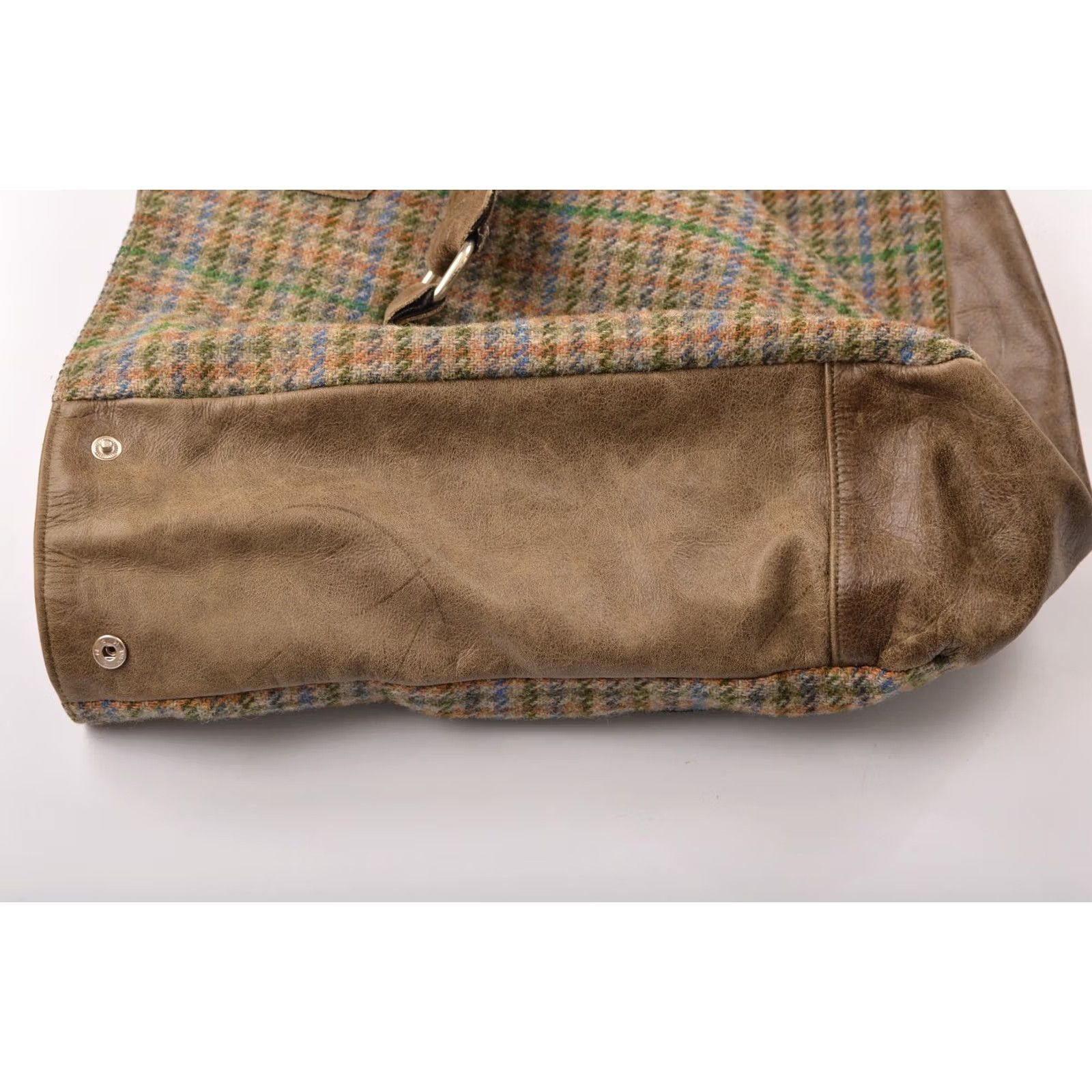 Harris Tweed Harris Tweed Tote Hand Bag Plaid Womens Tote Harris Tweed Multicolor Wool Exterior Material Tweed Plaid Tote Hand Bag Womens Harris Tweed Plaid Size ONE SIZE - 4 Thumbnail